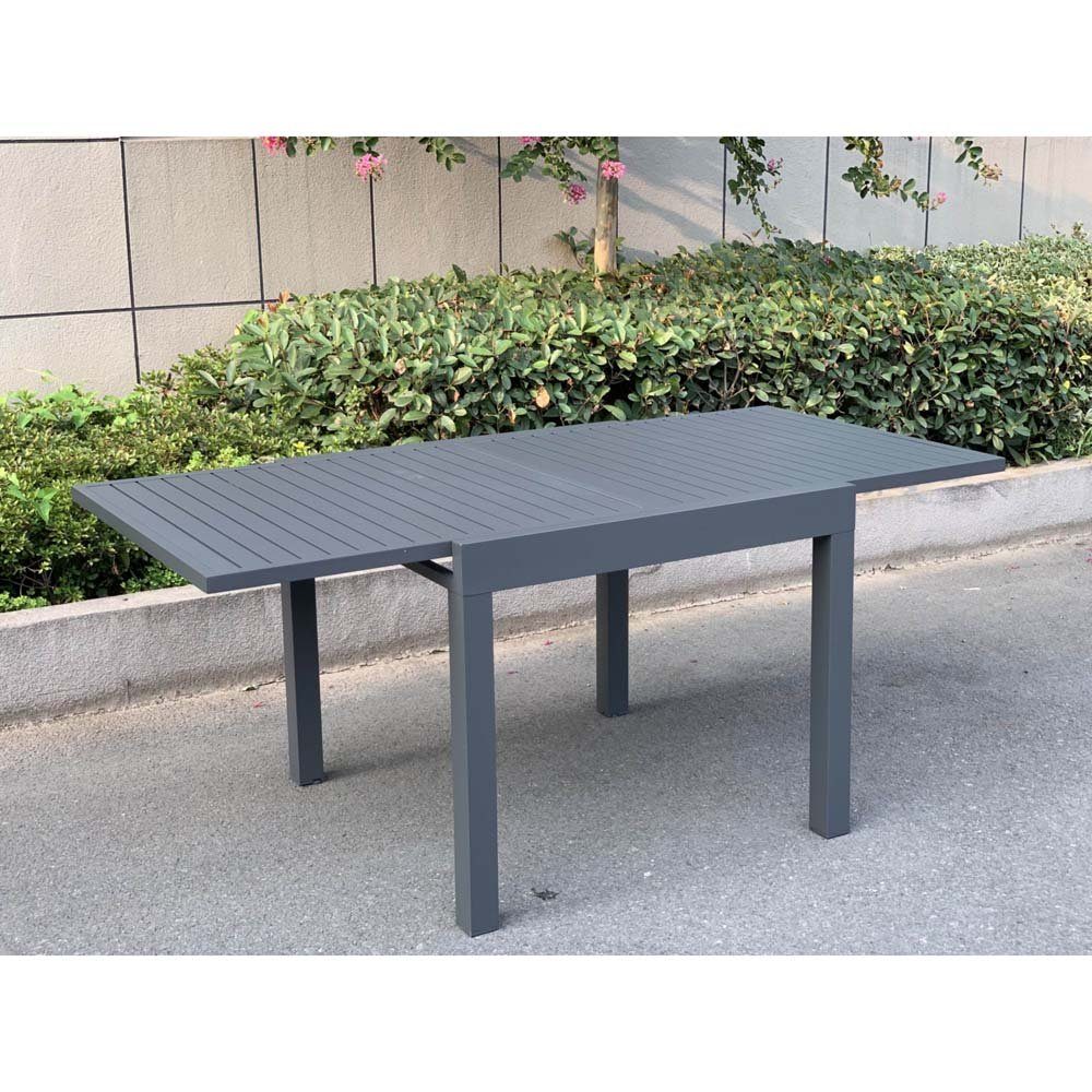 Gartentisch, Außen Ausziehtisch Garten Tisch 90180x90x75cm