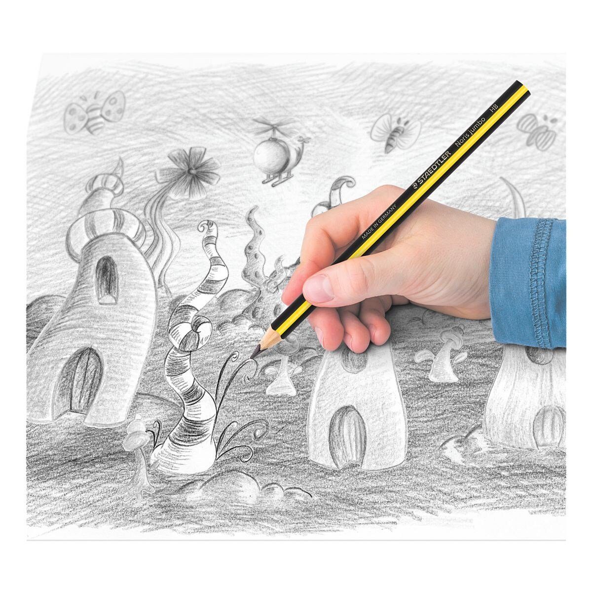 STAEDTLER Bleistift Noris® jumbo 119, (12-tlg), HB (mittelweich), Dreikant