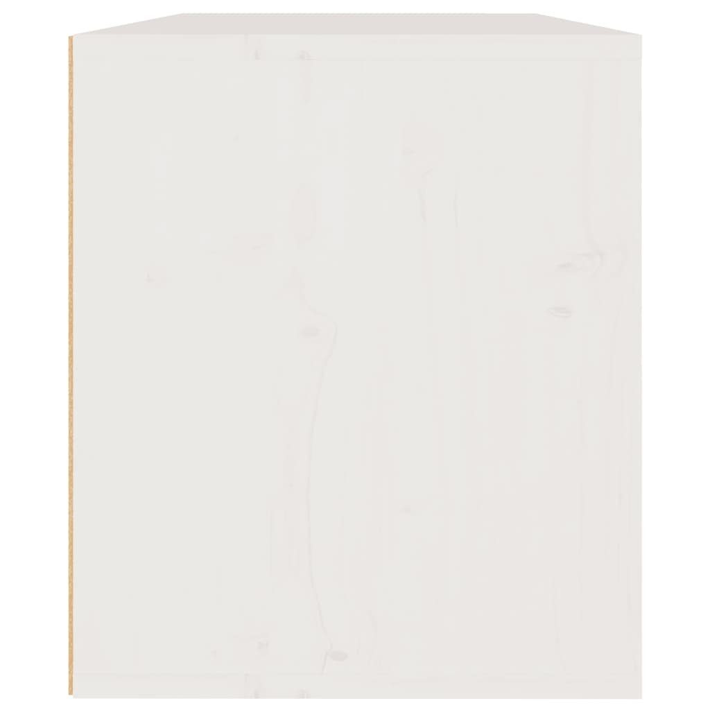 furnicato Wandregal Wandschrank Weiß Massivholz Kiefer 60x30x35 cm