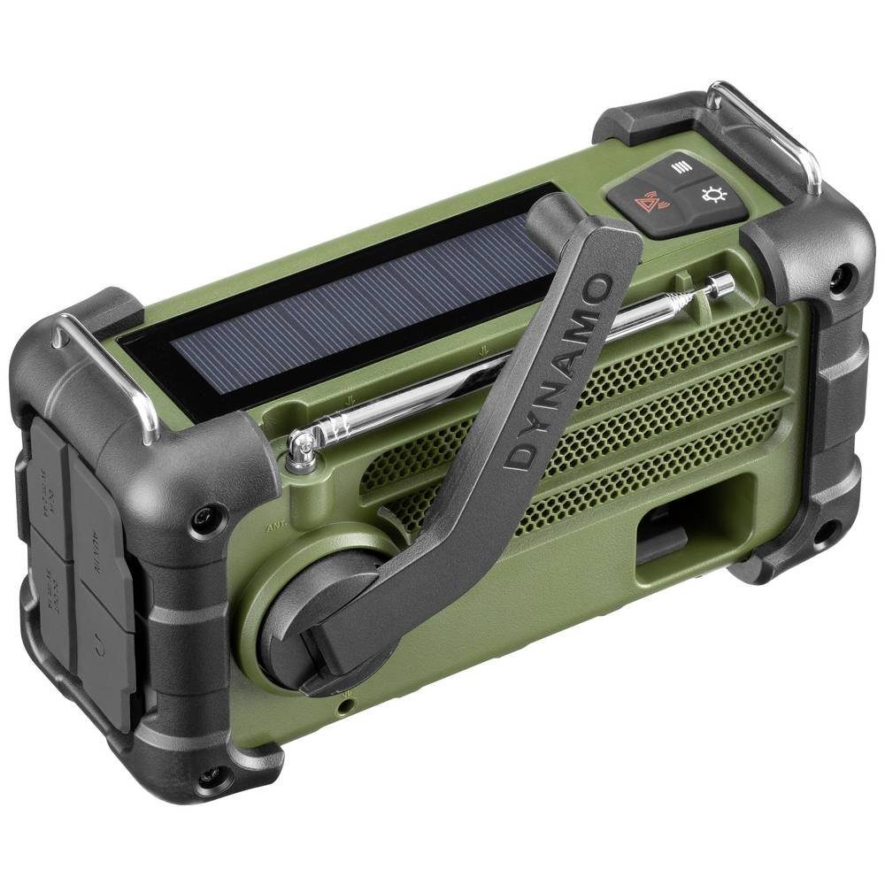 Sangean AM/FM Forest Green AM/FM-RDS/Bluetooth/AUX/ Hand Crank A500482 Radio (Solarpanel, spritzwassergeschützt, staubdicht)