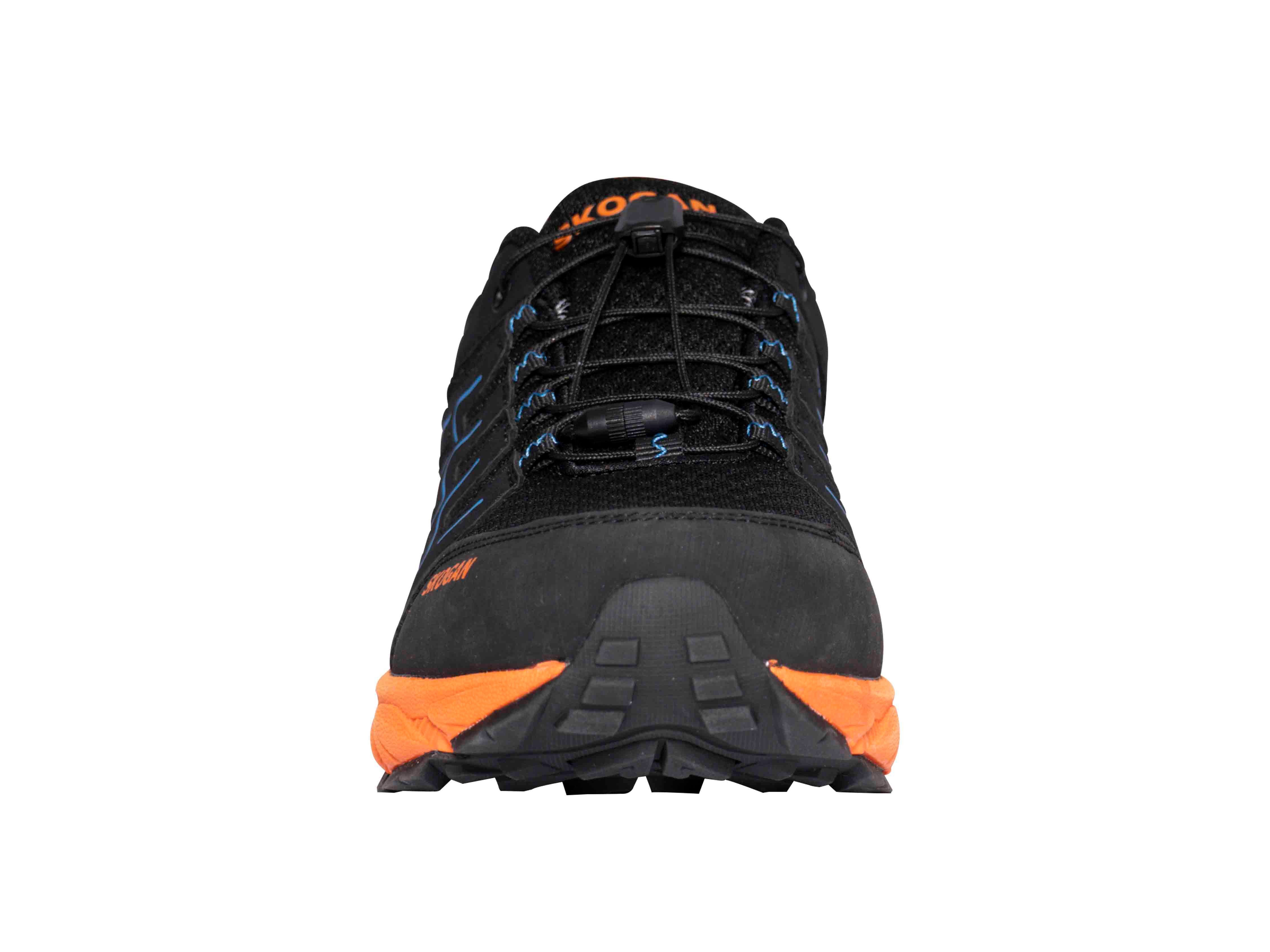 SKOGAN SKO-Runner Leichtwanderschuh mit wasserdichter Membrane black/orange Outdoorschuh