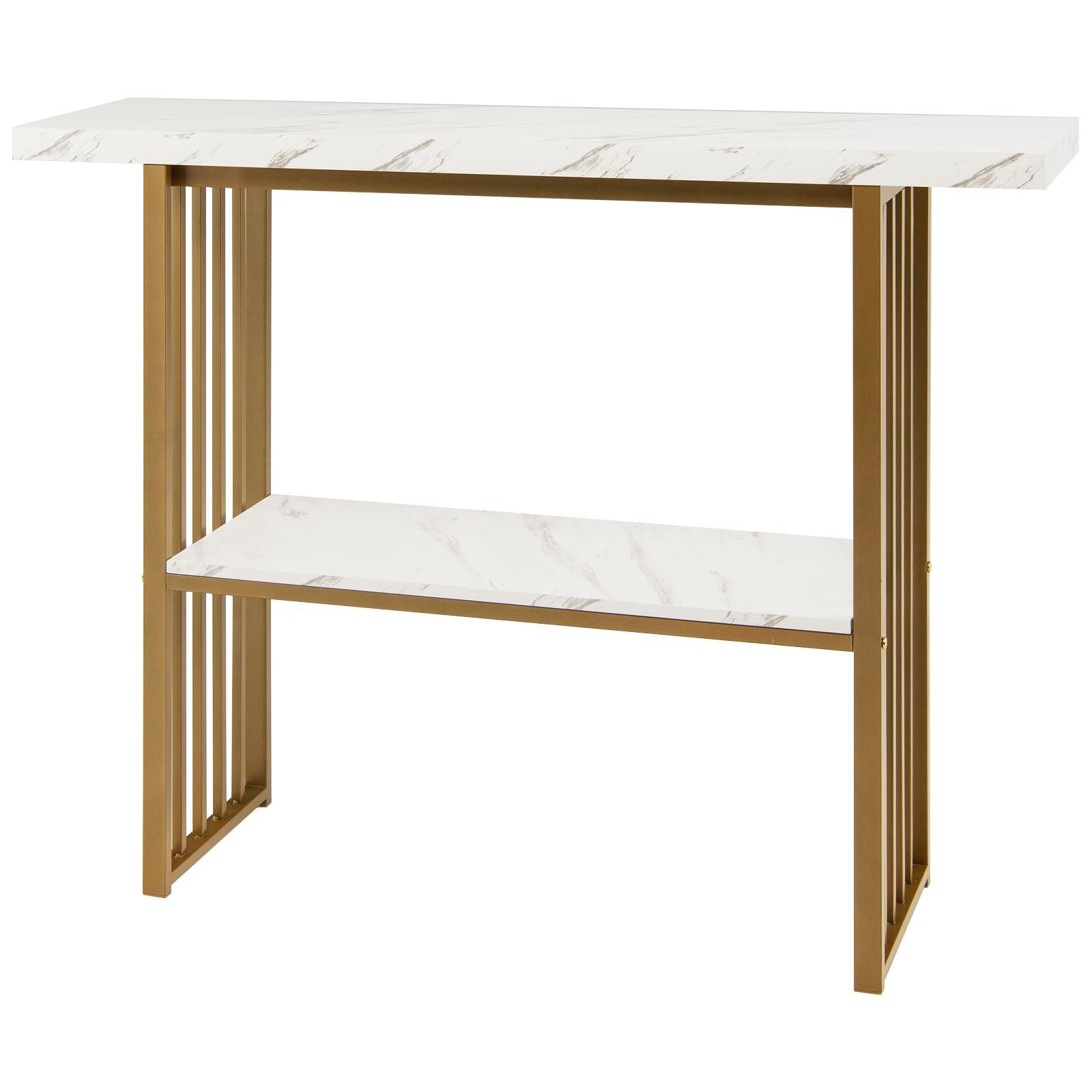 KOMFOTTEU Konsolentisch Flurtisch, mit Metallgestell, 120 x 29,5 x 92,5 cm