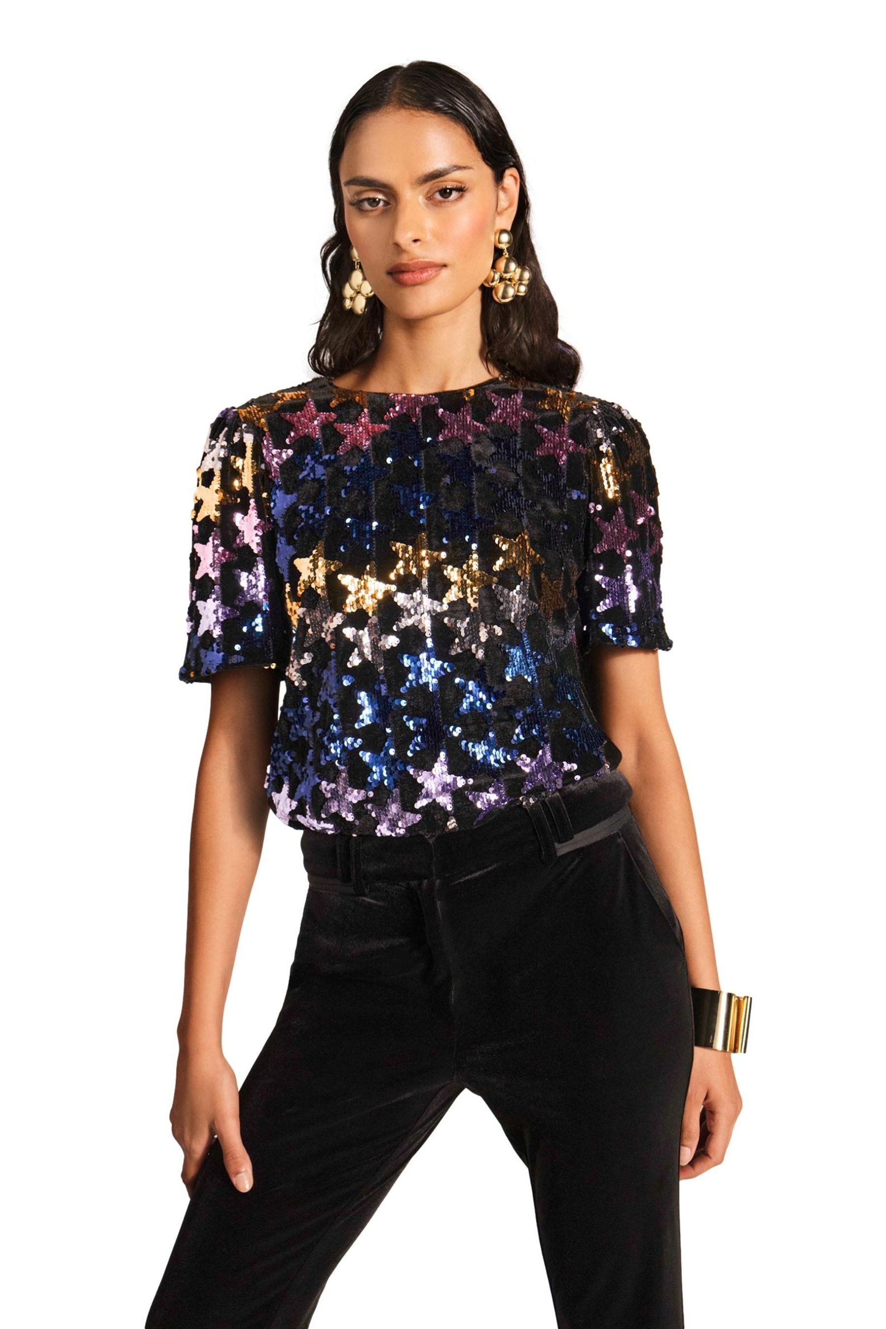 Love & Roses Paillettenshirt Love & Roses Oberteil mit Paillettenstern, Reg günstig online kaufen