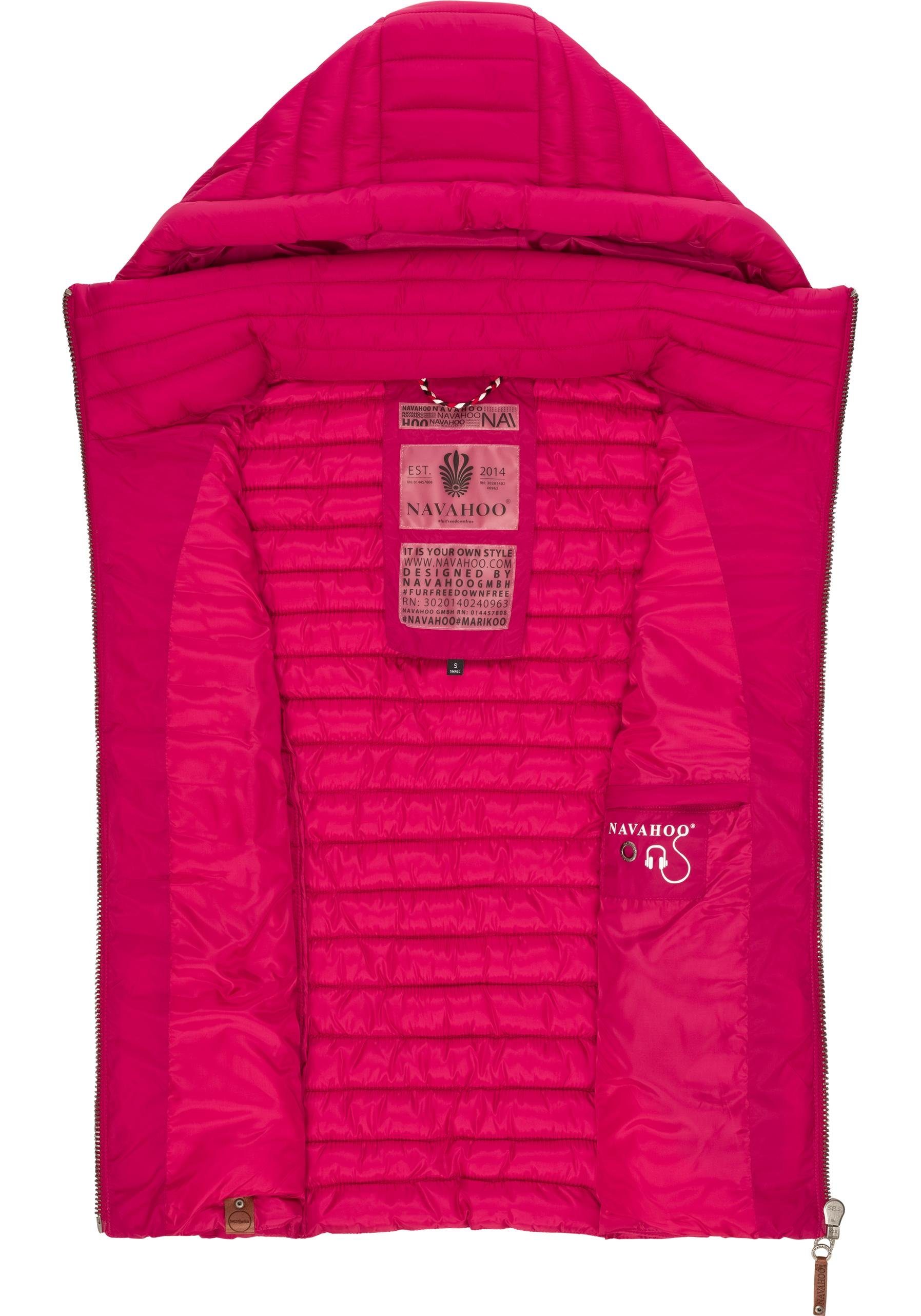 Navahoo Steppweste Shadaa stylische ärmellose Damen Weste mit Kapuze