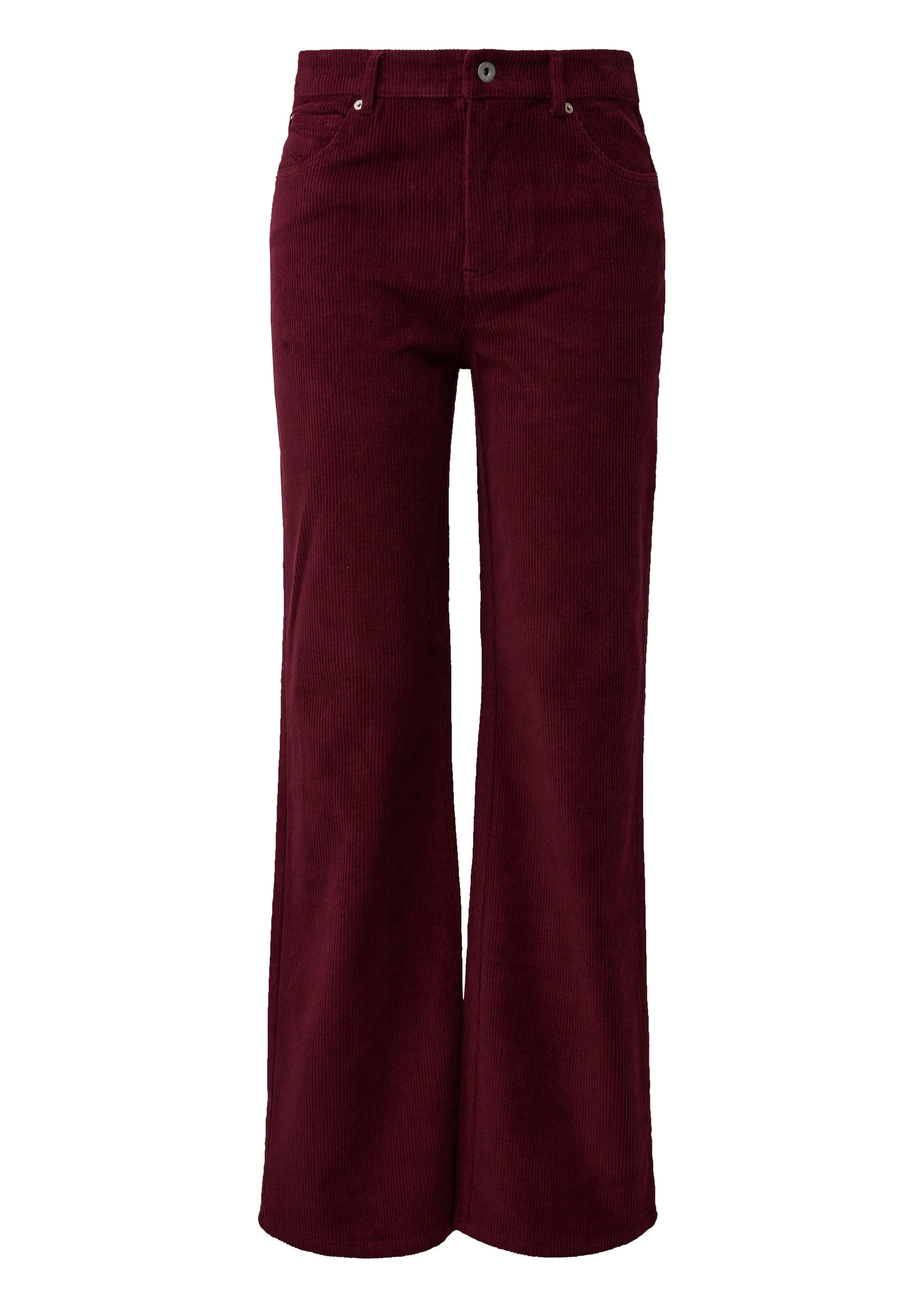 QS Chinos Hose Cordhose mit weitem Bein günstig online kaufen