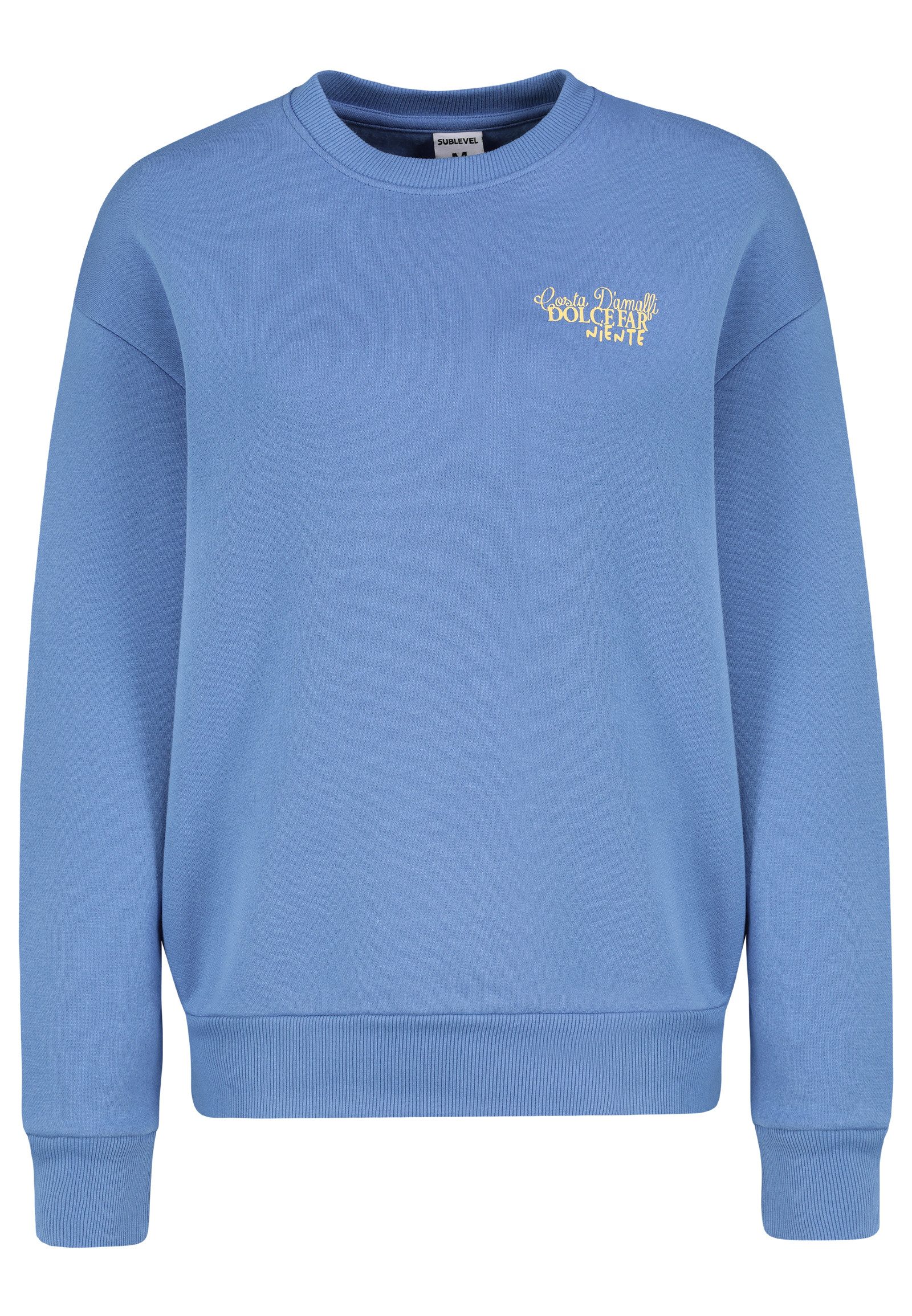 Longpullover mit Schriftzug Dolce Far Niente