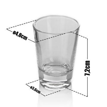 BigDean Schnapsglas 12 Stück Schnapsgläser 6cl, Glas