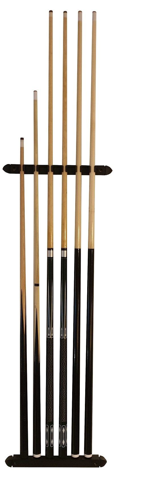 Billardqueue Billard Set - Wandhalter + 2 Profi Queue + 2 Std. Queue + 2 Kurzqueue