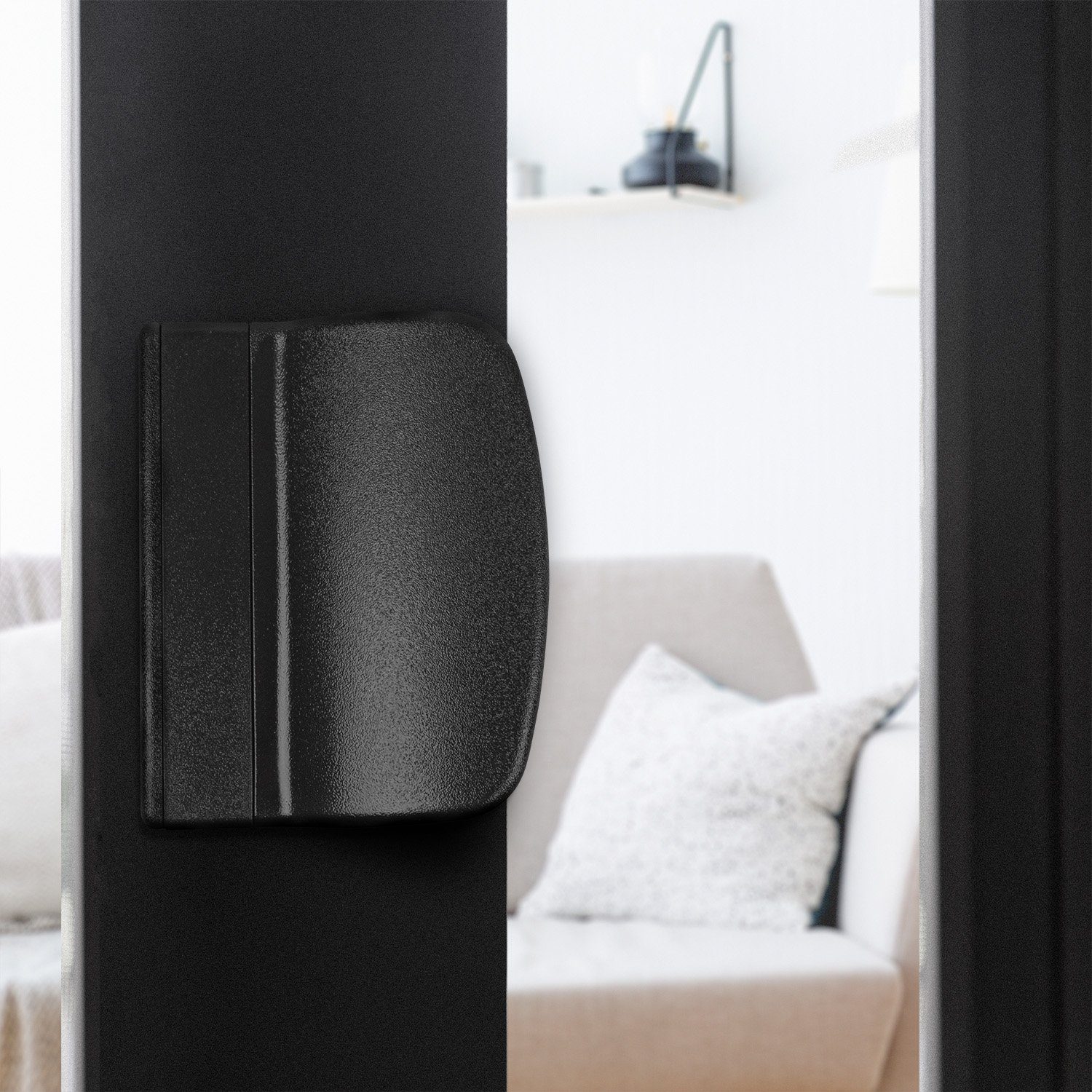 Silisto Türgriff Balkontürgriff Schwarz Kunststoff, Schwarz günstig online kaufen