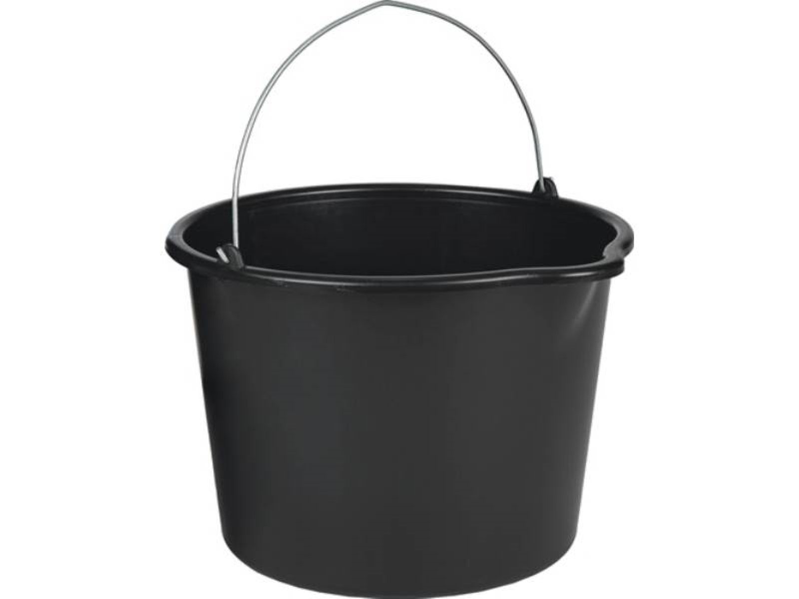 Baueimer 1102007 Baueimer 20 l mit Tülle schwarz Polyethylen