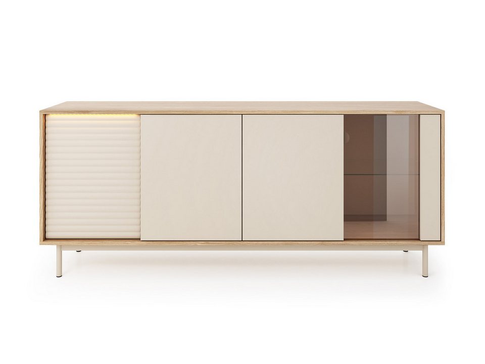 Beautysofa Kommode TERRA mit LED in Cashmere & Eiche geölt (Modern ...