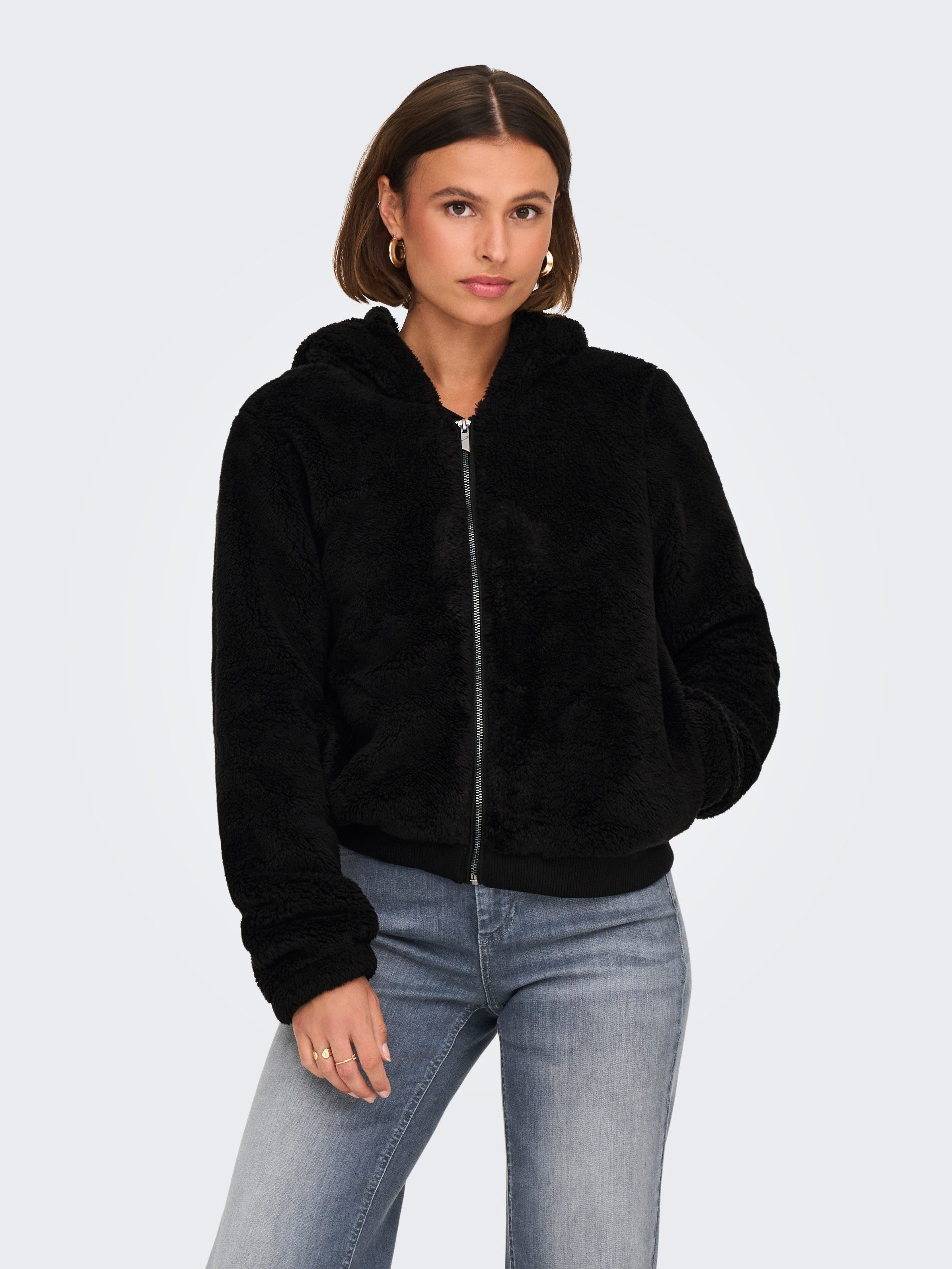 ONLY Kapuzenplüschjacke ONLNEWANNA CONTACT SHERPA JKT OTW NOOS günstig online kaufen
