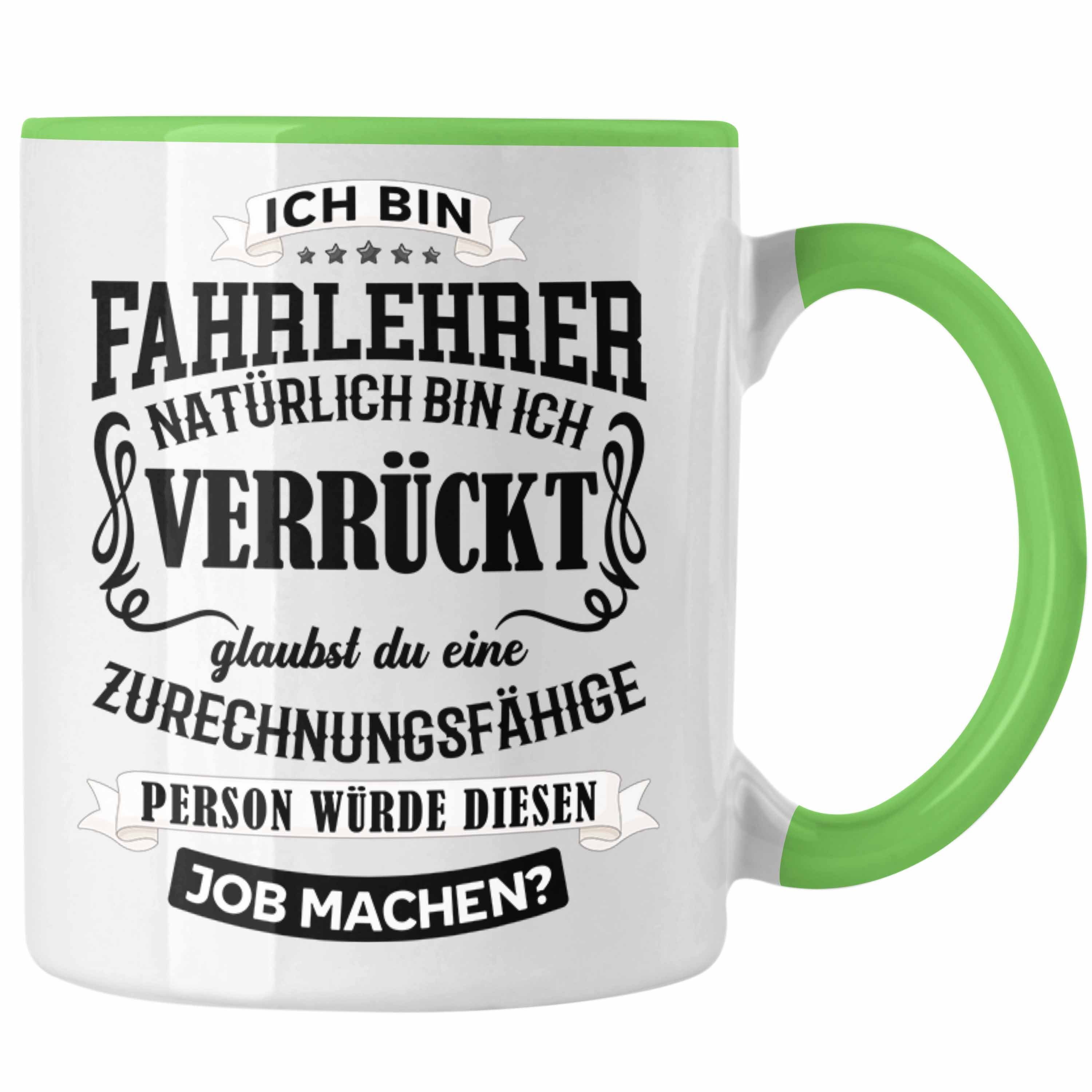Geschenk Grün Danke Trendation Tasse Bester Kaffeetasse Fahrlehrer - Tasse Lustig Trendation