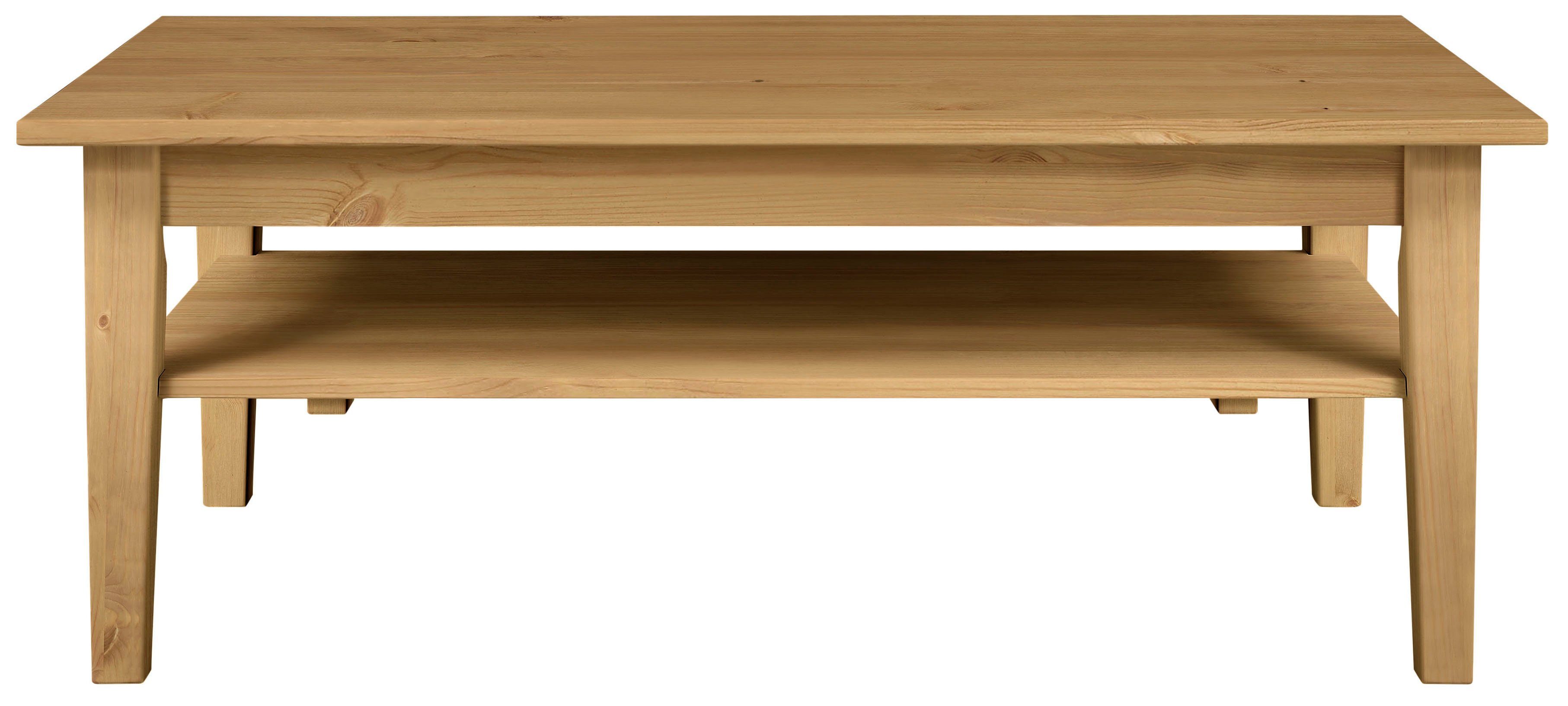 Wohn[glück]lich by Infantil Couchtisch Solvita, mit Ablage, Kiefer massiv, Breite  116 cm, Landhaus | Garderobenleisten