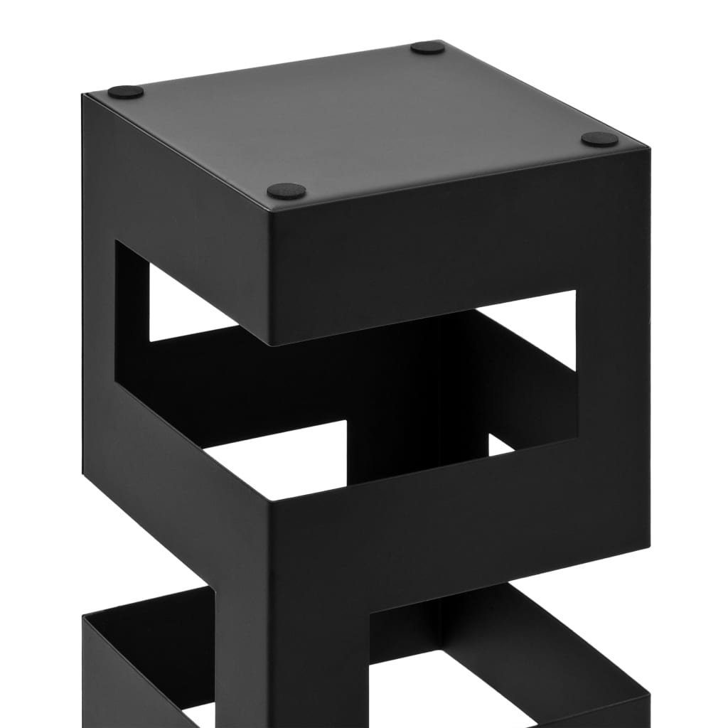 vidaXL St) Tetris (1 Schwarz Stahl Regenschirmständer Schirmständer