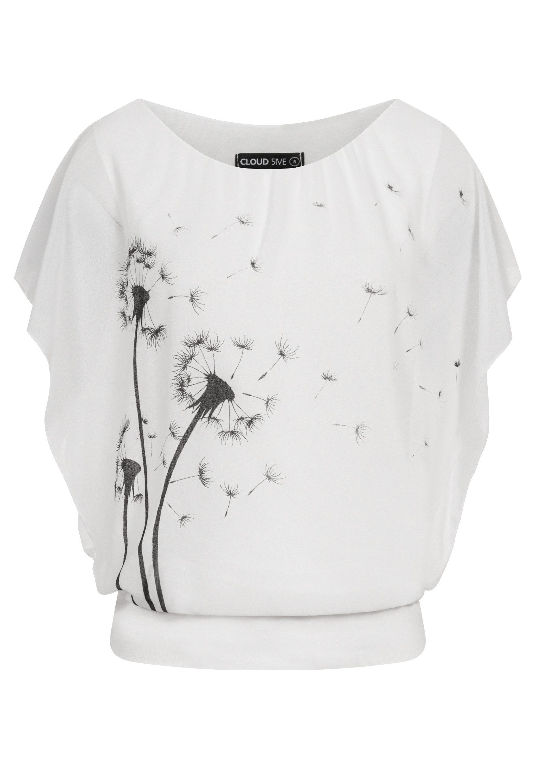 CLOUD 5IVE T-Shirt CLOUD 5IVE Cloud5ive Damen Shirt Chiffon Top Fledermausärmel (1-tlg)
