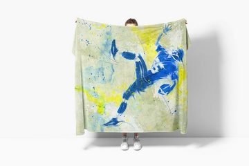 Sinus Art Handtücher SplashArt Sport Handtuch Strandhandtuch Saunatuch Kuscheldecke Kunstvoll American Footbal, Baumwolle-Polyester-Mix (1-St), Handtuch