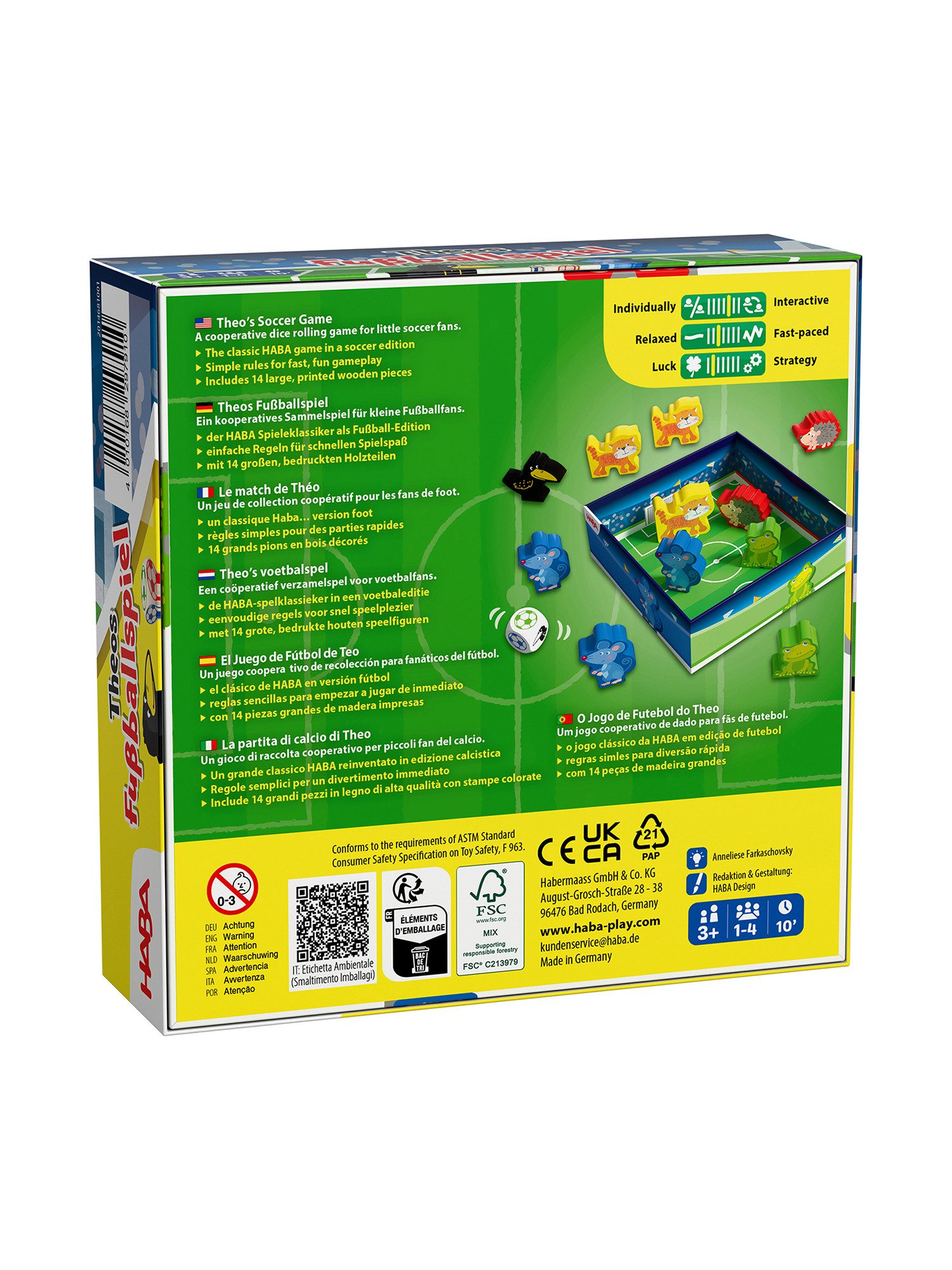 Haba Spiel HABA Fußball WM 2026 Obstgarten, Gesellschaftsspiel, Brettspiel, Familienspiel