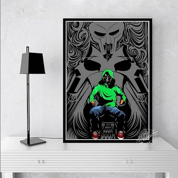 TPFLiving Kunstdruck (OHNE RAHMEN) Poster - Leinwand - Wandbild, MF Doom - Daniel Dumile - Zev Love - Xking - Geedorah - (Leinwand Wohnzimmer, Leinwand Bilder, Kunstdruck), Leinwandbild bunt - Größe 13x18cm