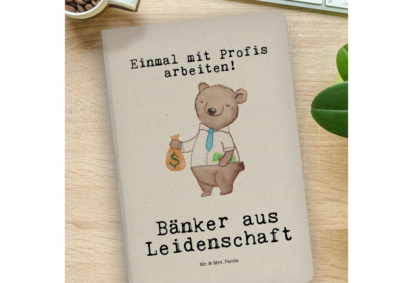 Thumbnail - Mr. & Mrs. Panda Notizbuch Bänker Leidenschaft - Transparent - Geschenk, Bankberater, DIN A4 Not Mr. & Mrs. Panda, Kreat...
