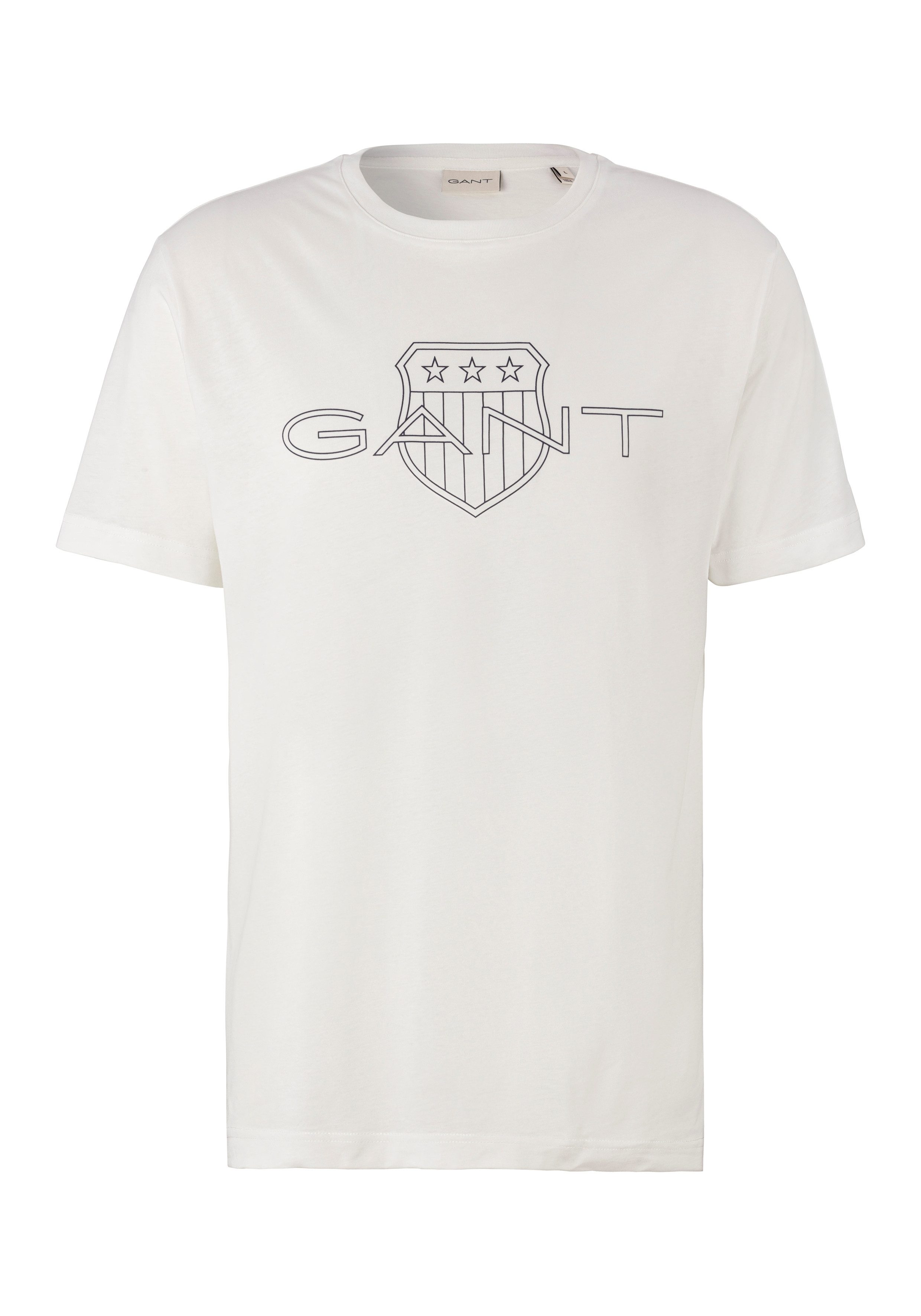 Gant T-Shirt LOGO SS T-SHIRT Kontrastfarbener Print
