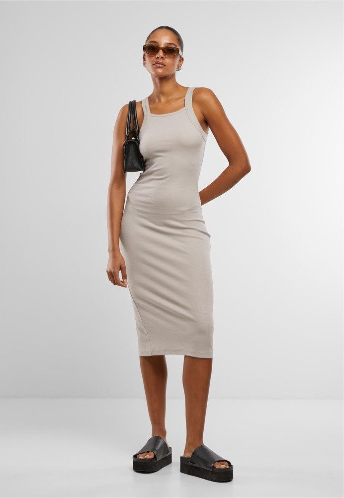 URBAN CLASSICS Midikleid Ladies Midi Rib Jersey Dress
