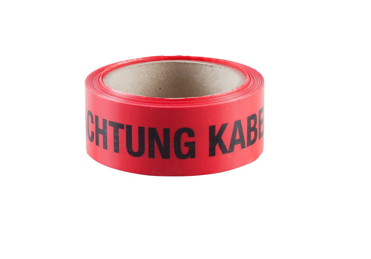 Heidemann Klebeband Markierungsband Achtung Kabel 25m rot