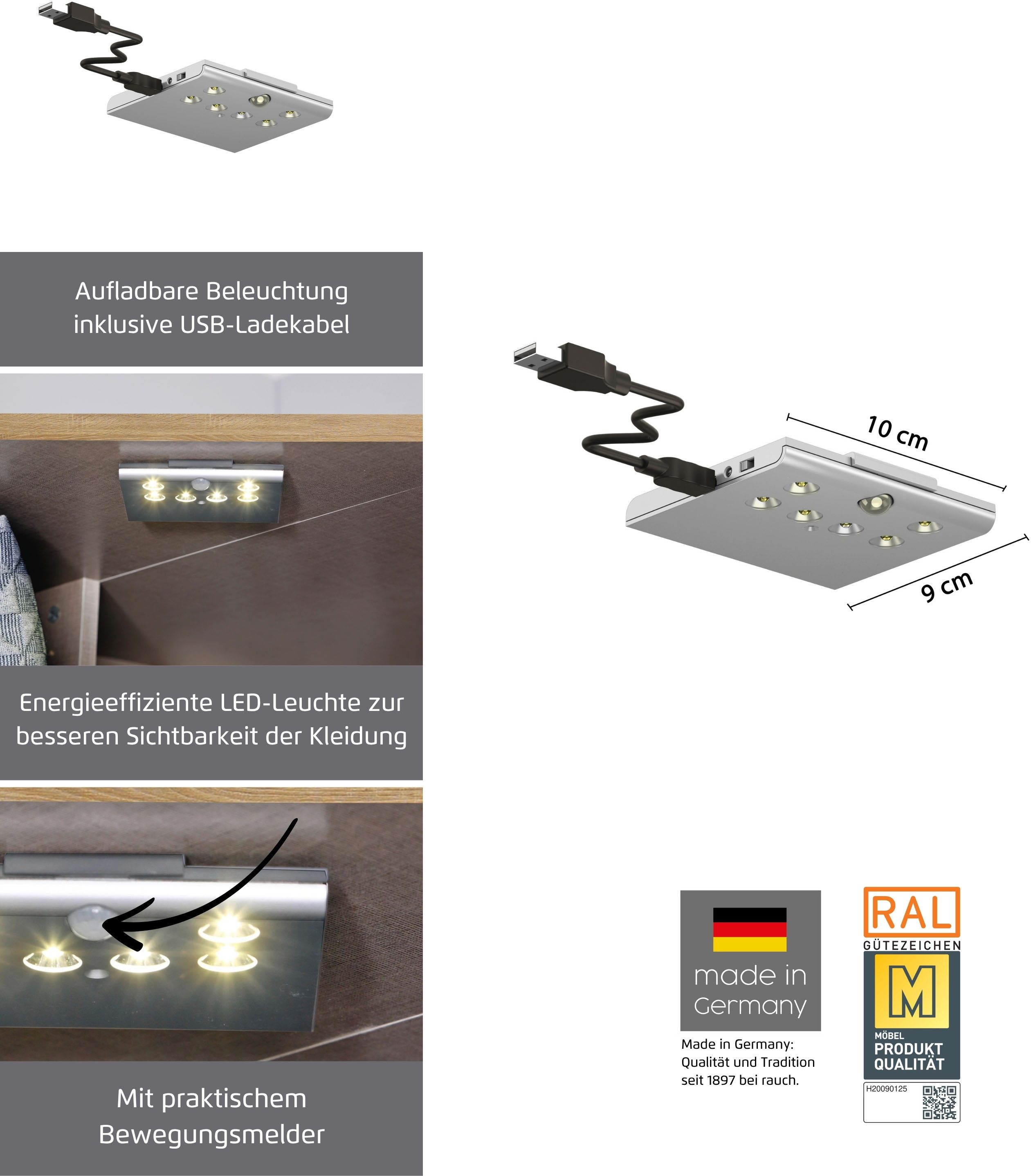 rauch LED Einbauleuchte, LED fest integriert