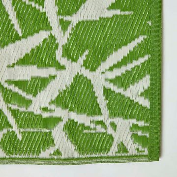 Outdoorteppich Outdoor-Teppich Zena 120 x 180 cm – grün-weiß, floral gemustert, Homescapes, Höhe: 20 mm