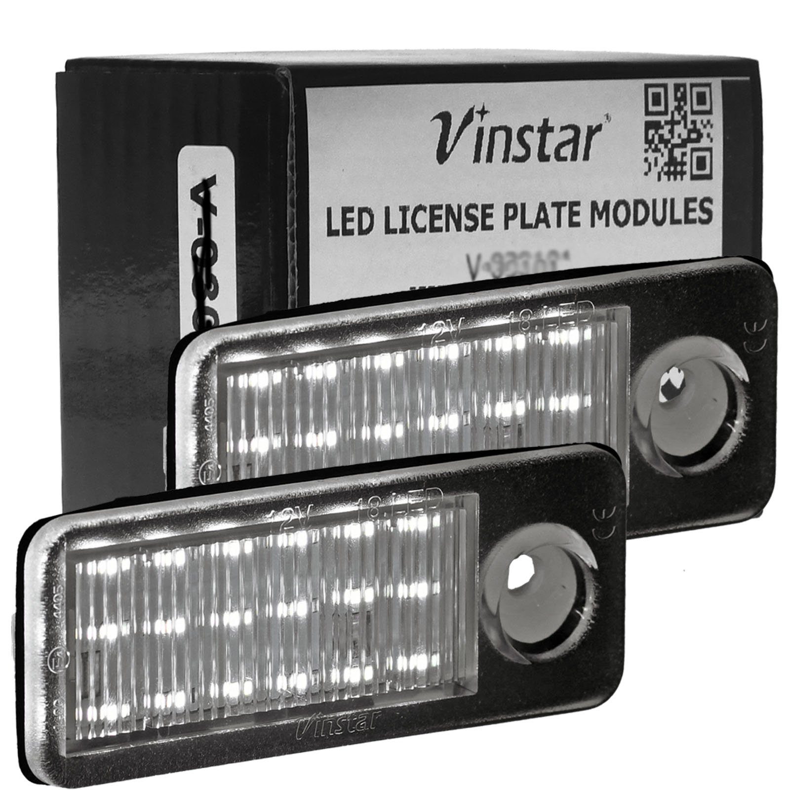 Vinstar KFZ-Ersatzleuchte LED Kennzeichenbeleuchtung E-geprüft für AUDI, kompatibel mit: AUDI A6 C5 Avant RS6 S6 bis 2005