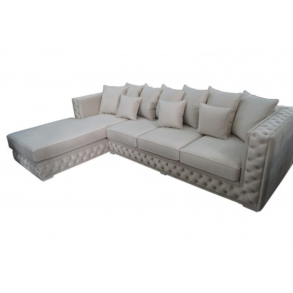 Xlmoebel Chesterfield-Sofa Moderne Eckcouch im Chesterfield Design mit hochwertiger Polsterung, Hergestellt in Europa