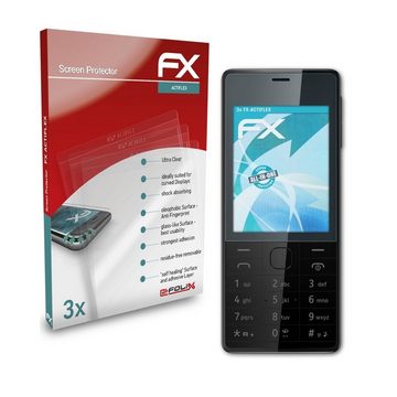 atFoliX Schutzfolie Displayschutzfolie für Nokia 515, (3 Folien), Ultraklar und flexibel