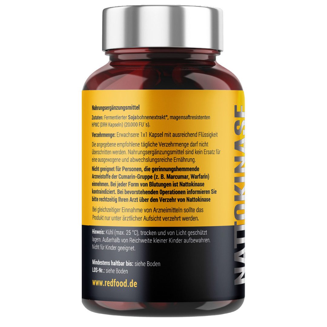 Redfood Nattokinase 100 mg & 20.000 FU/g Kapseln, 290 Kapseln Kapseln, 1 er 290,00 St., 44 g