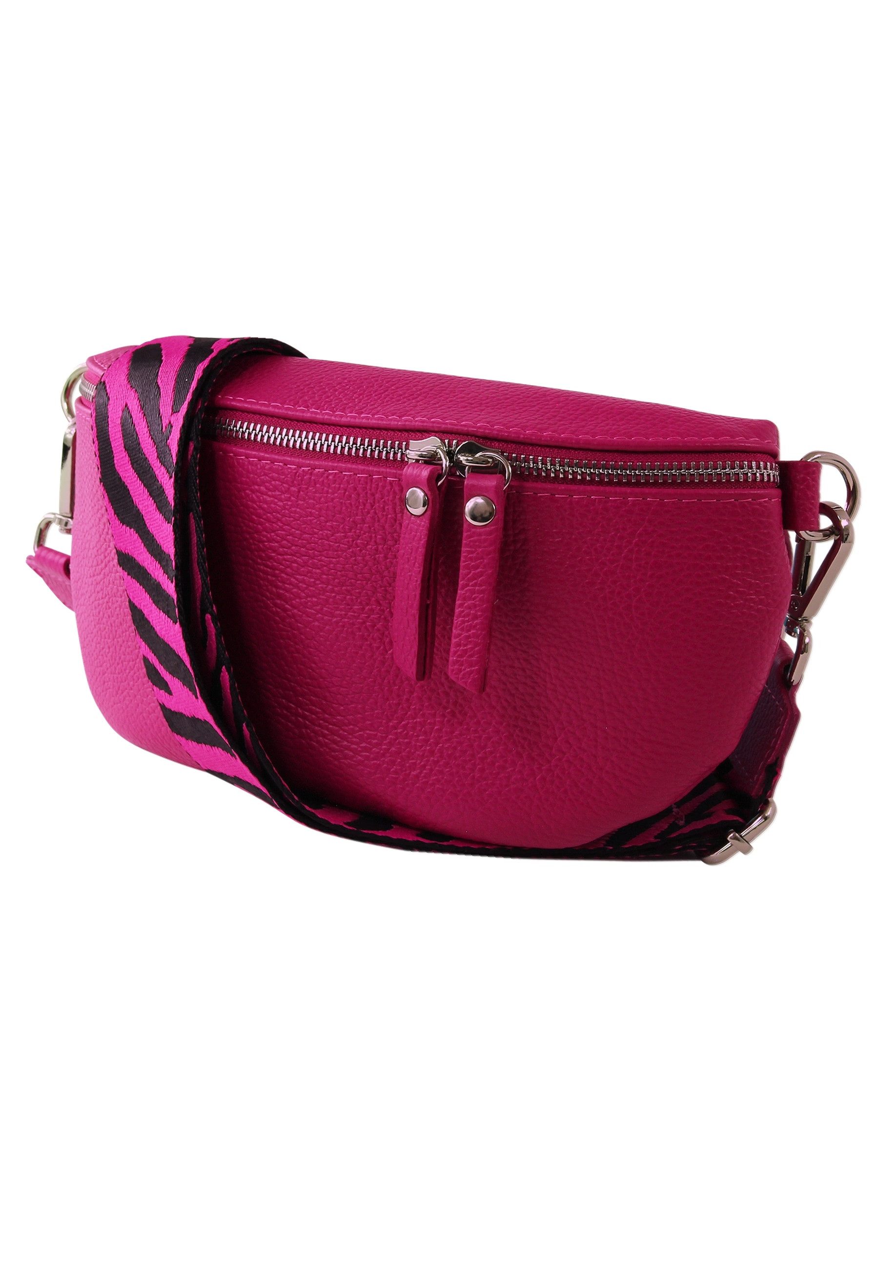 Toscanto Gürteltasche Toscanto pink, mehrfarbigfarbene (Gürteltasche), Damen Gürteltasche Echtes Leder, pink, mehrfarbig