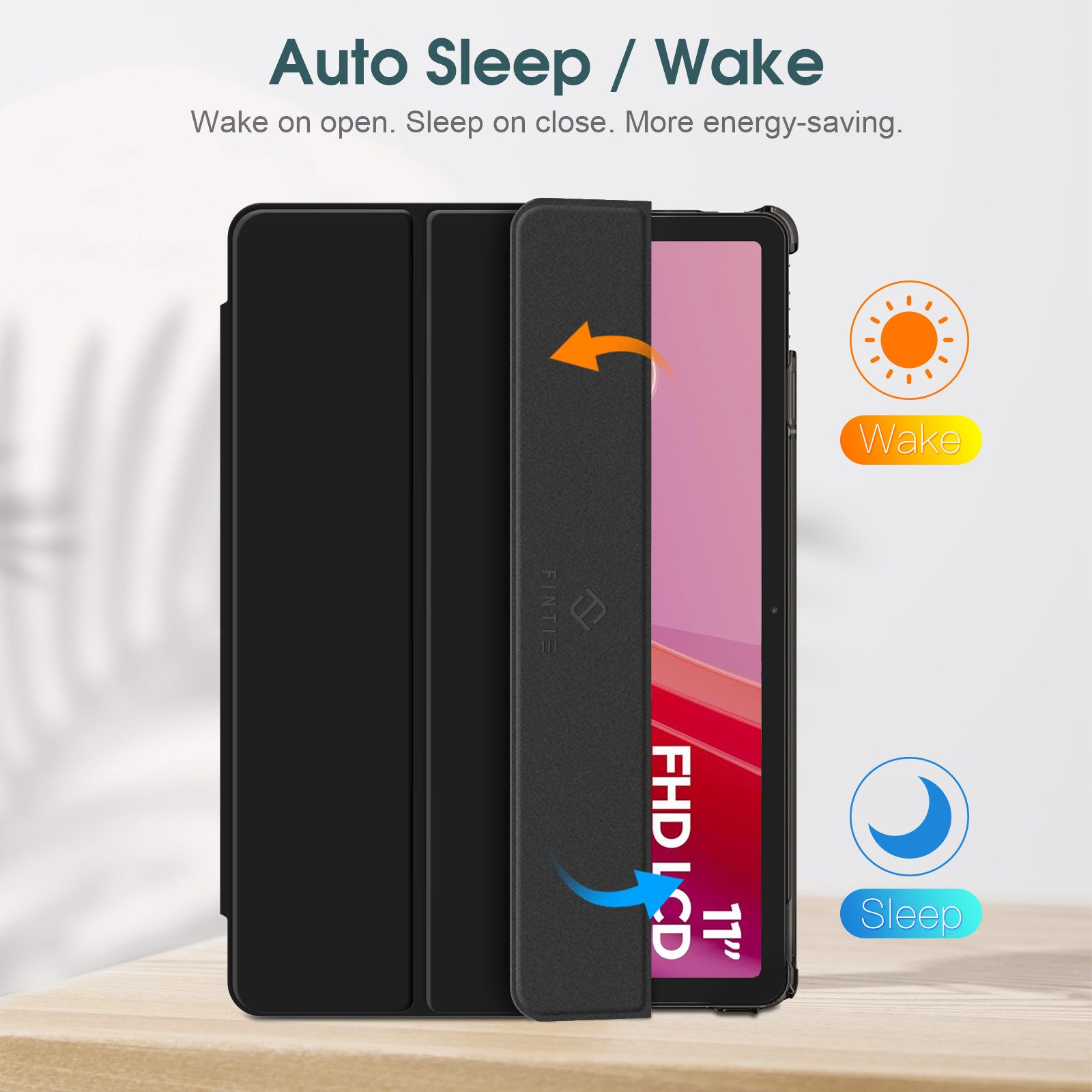 Fintie Tablet-Hülle für Lenovo Tab M11 (TB330FU) 11 Zoll 2024, Ultra Schlank Schutzhülle, Kunstleder Hülle mit Auto Schlaf/Wach und Ständer Funktion