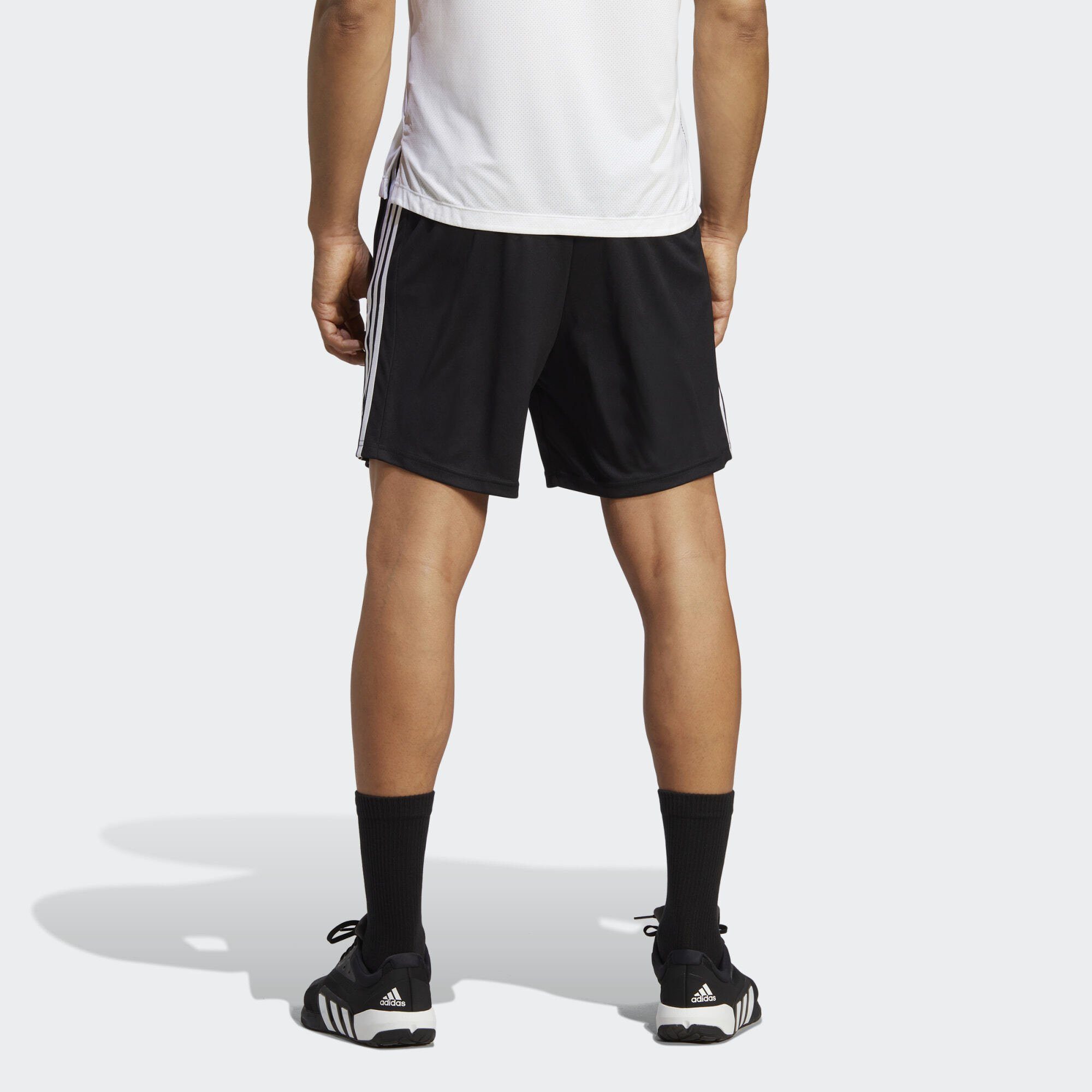 White adidas / TRAIN Funktionsshorts Performance TRAININGSSHORTS ESSENTIALS 3-STREIFEN Black PIQUÉ