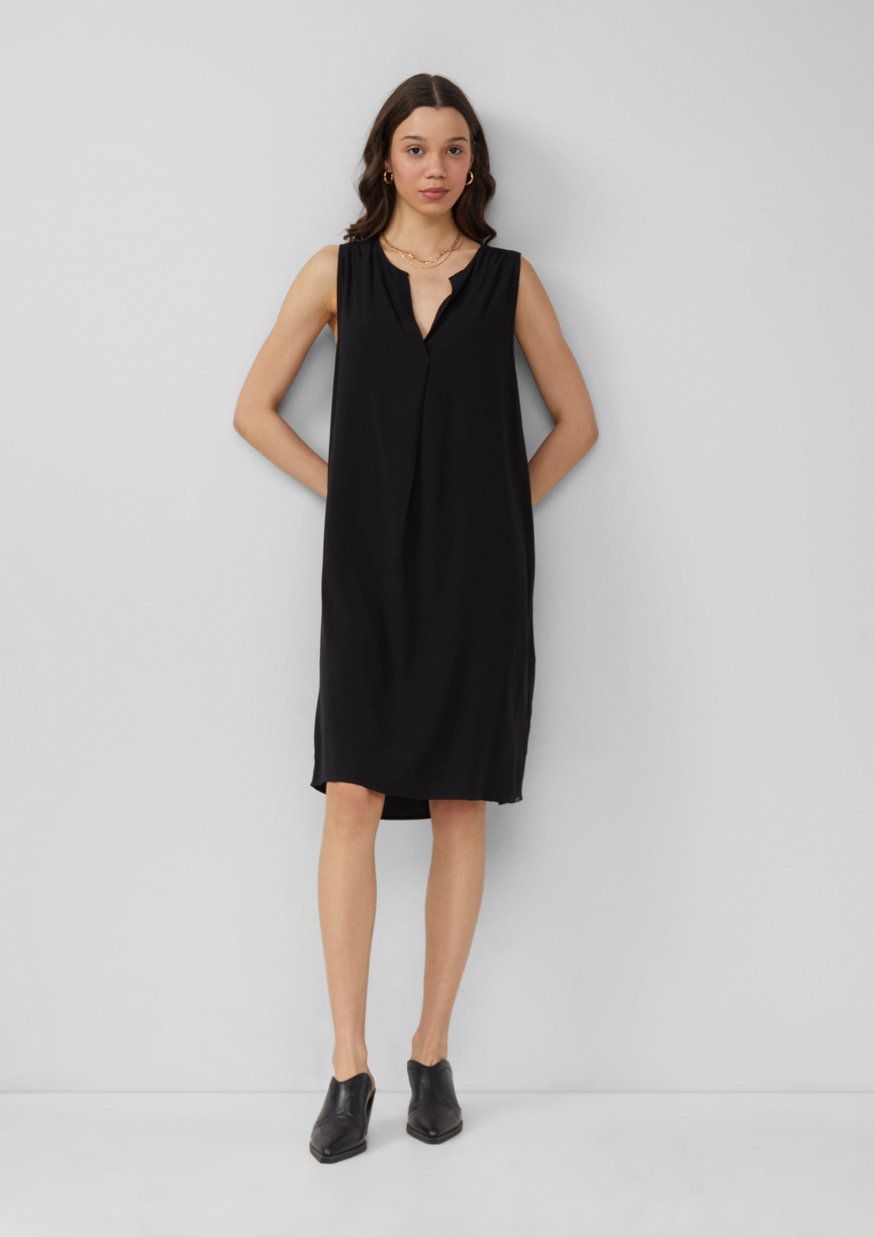QS Minikleid Knielanges Viskosekleid