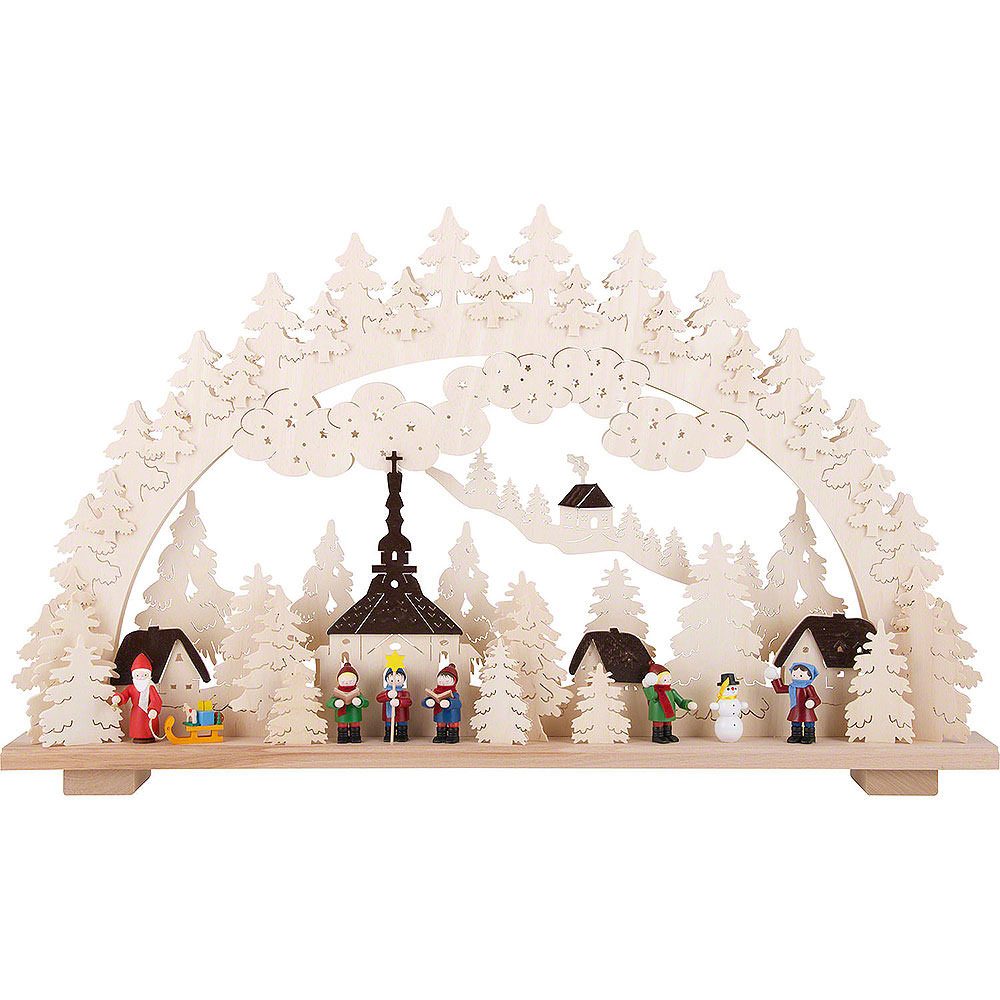 Erzgebirge-Palast Schwibbogen Schwibbogen Weihnachten in Seiffen (70x45cm) von Schwibbola