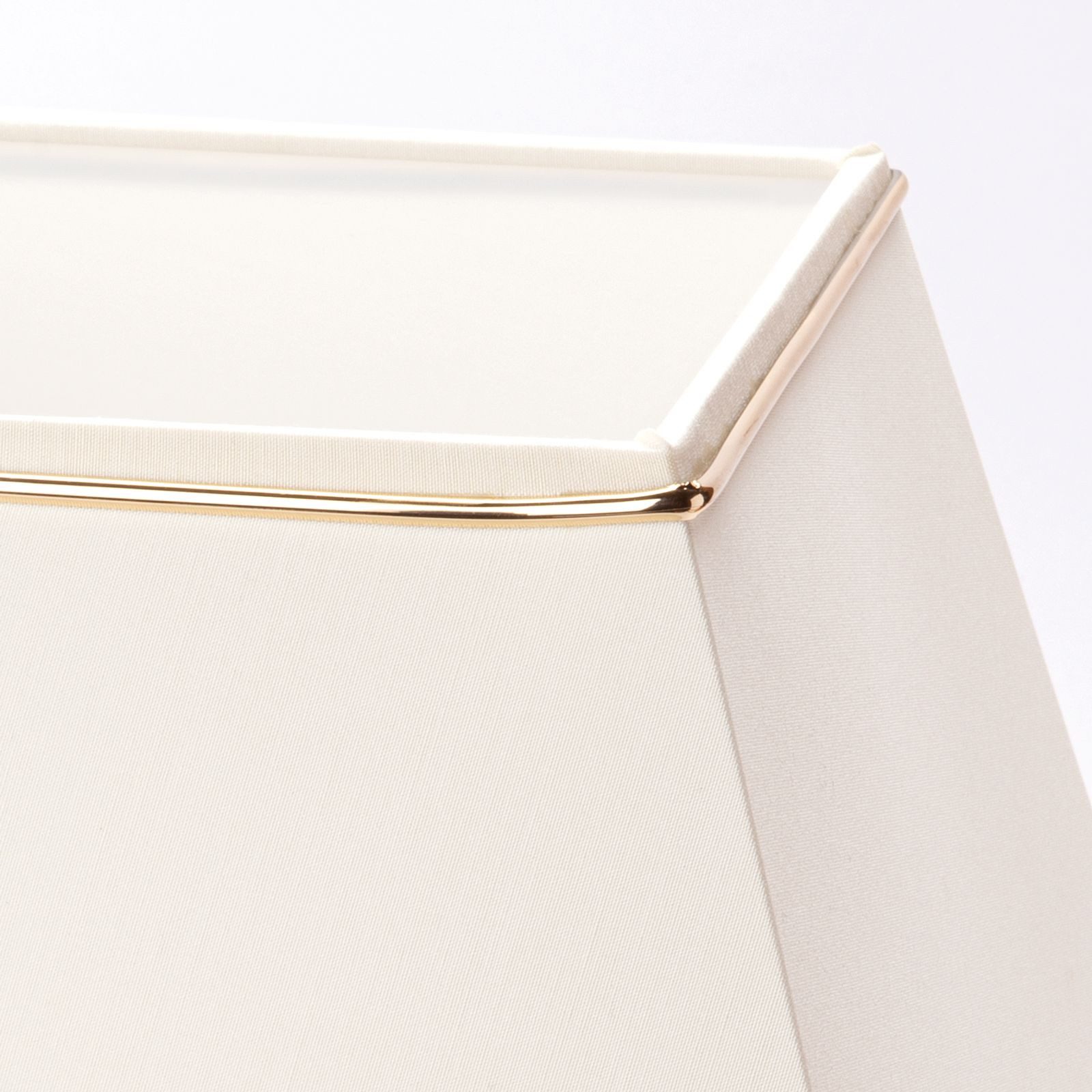 Orion Leuchten Lampenschirm Lampenschirm Creme eckig Goldkante 31 × 31 cm E27 – Bild 2 von 5