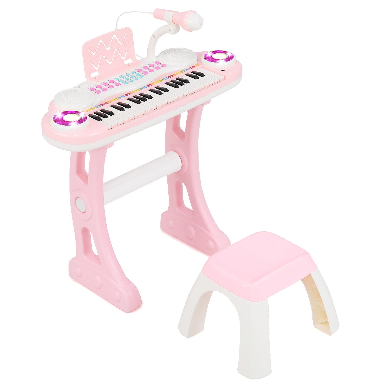 COSTWAY Spielzeug-Musikinstrument, 37 Tasten Klaviertastatur Kinder Keyboar günstig online kaufen