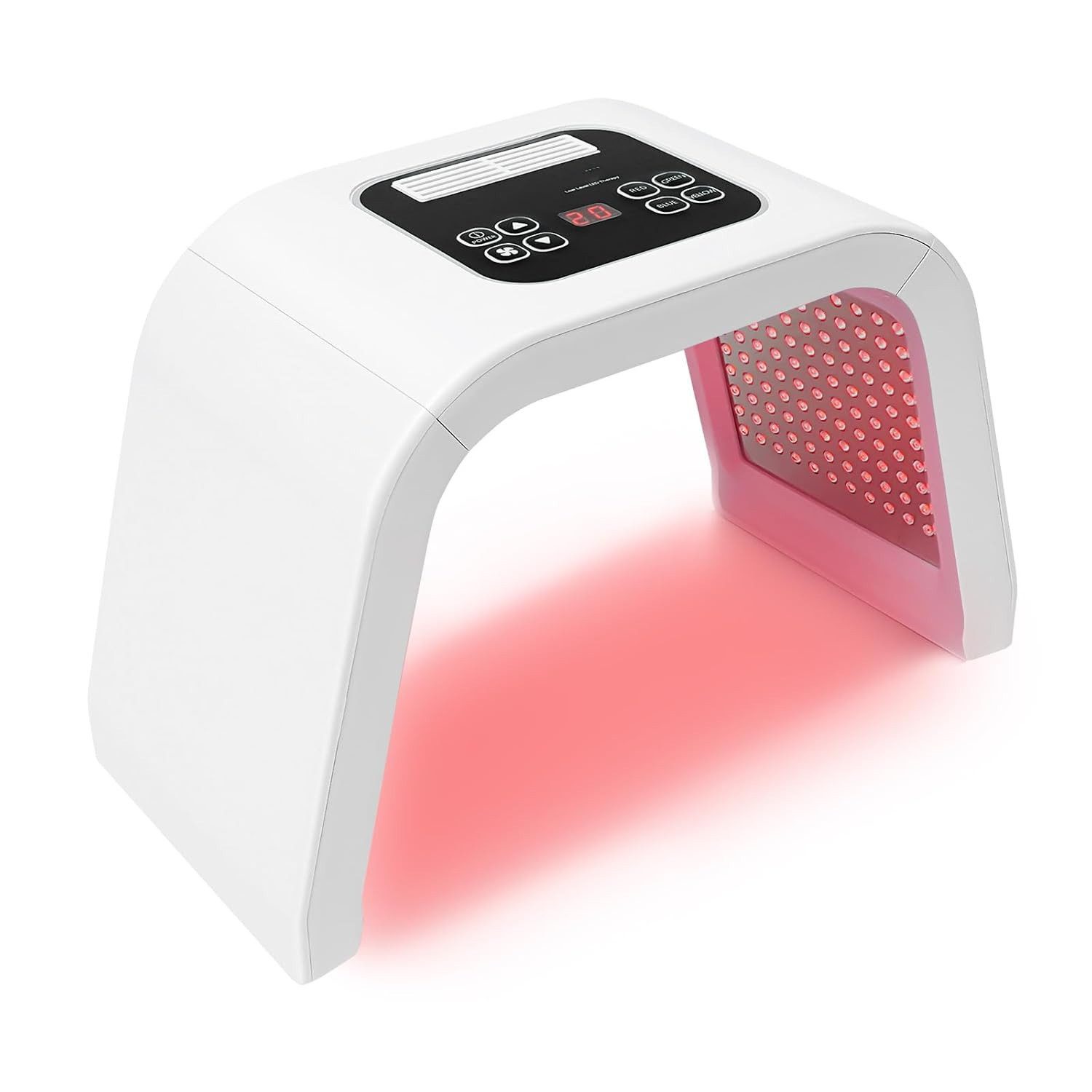 Athlix Gesichtssolarium Rotlicht-Therapie Gesicht 7 Farben Lichttherapie Gesicht & Körper, Fördert Durchblutung, Reduziert Pigmentflecken & Altersanzeichen