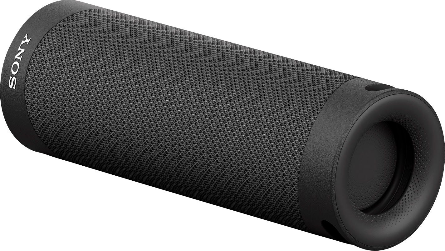 Sony schwarz Extra (Bluetooth, wasserabweisend, kabelloser Bluetooth-Lautsprecher SRS-XB23 Akkulaufzeit, Bass) tragbarer, 12h