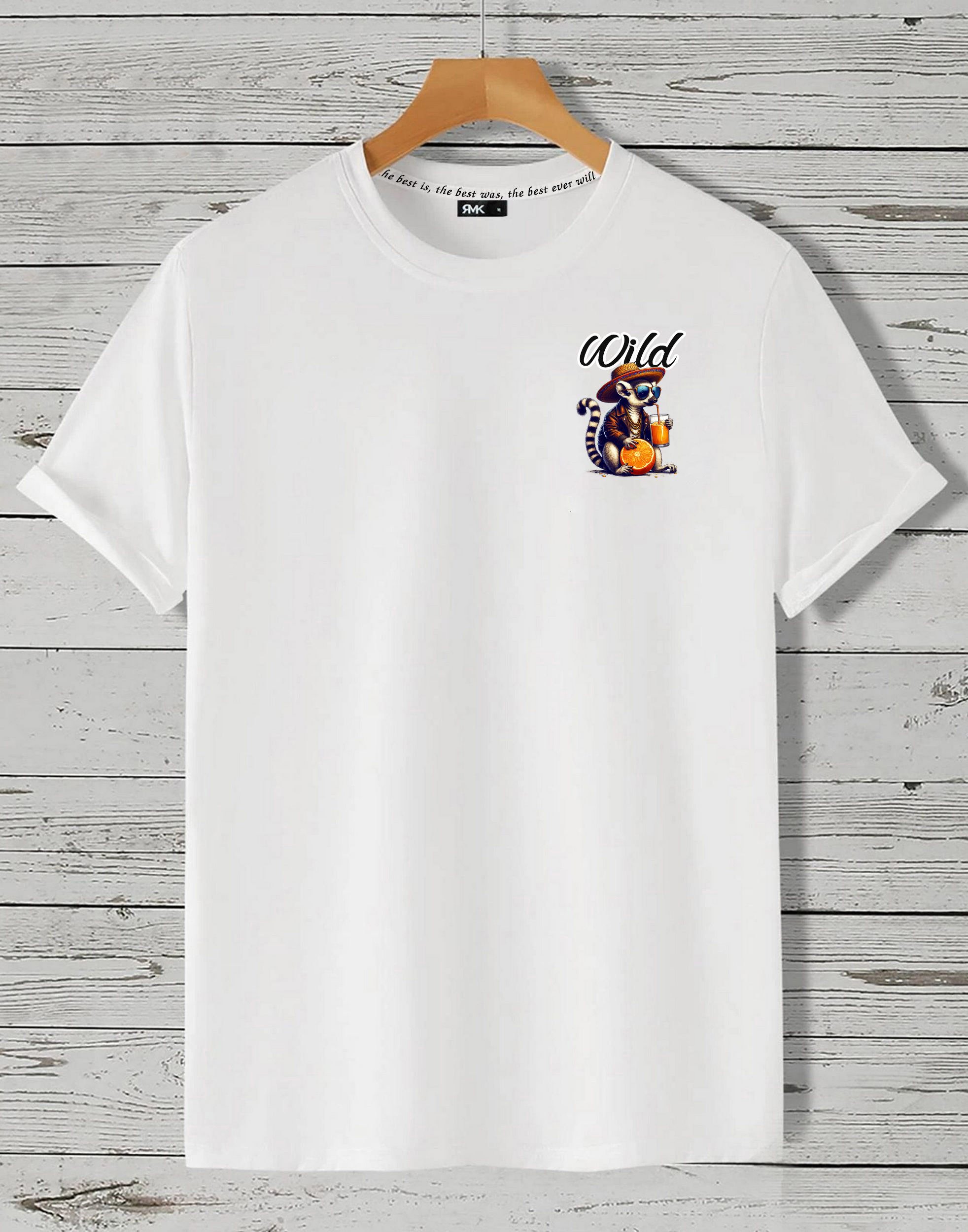 RMK T-Shirt Herren Print-Shirt T-Shirt Basic Vintage Wild Orange aus Baumwo günstig online kaufen