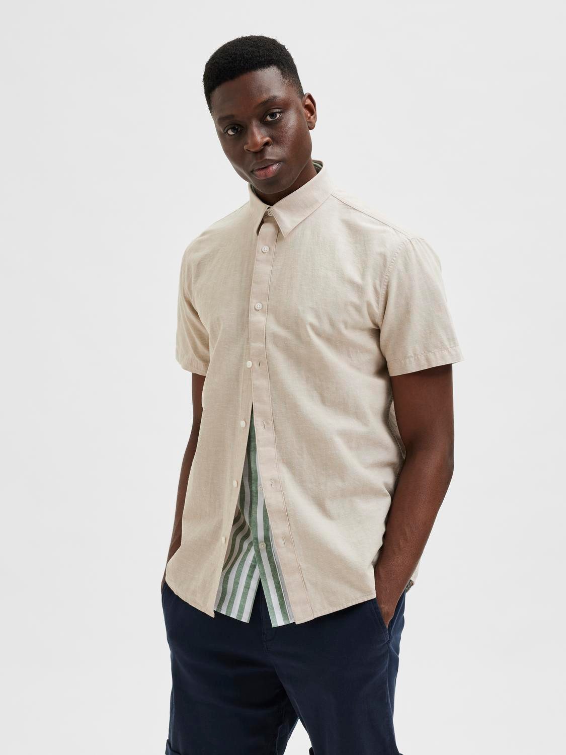 Selected Kurzarmhemd SLHREGSUN SS SHIRT CLASSIC D