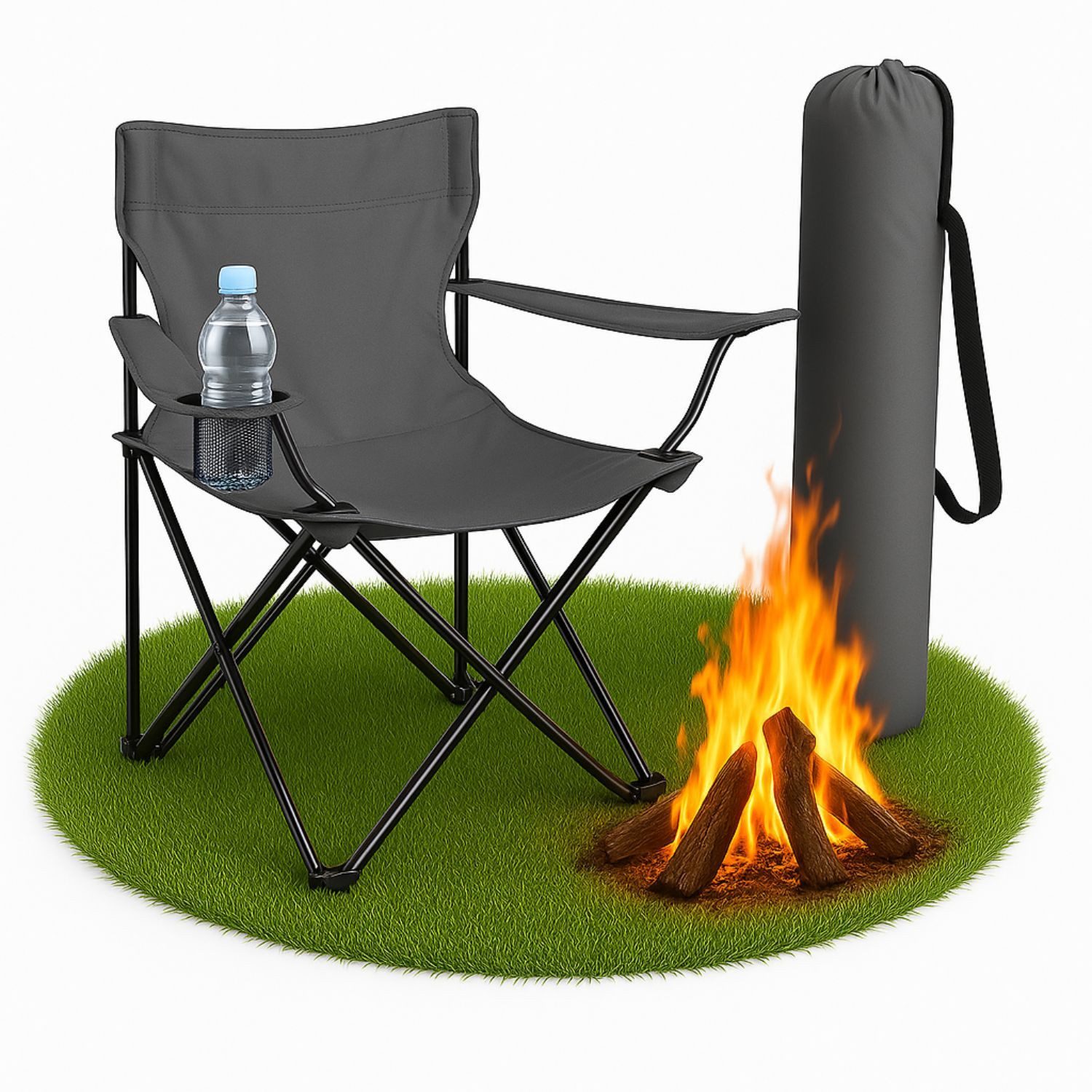 Coemo Gartenstuhl, faltbarer Campingstuhl Grau mit günstig online kaufen