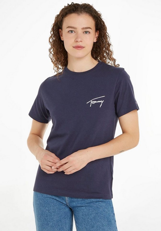 Tommy Jeans Rundhalsshirt TJW RLXD TOMMY SIGNATURE SS mit Tommy Signatur  Stickerei