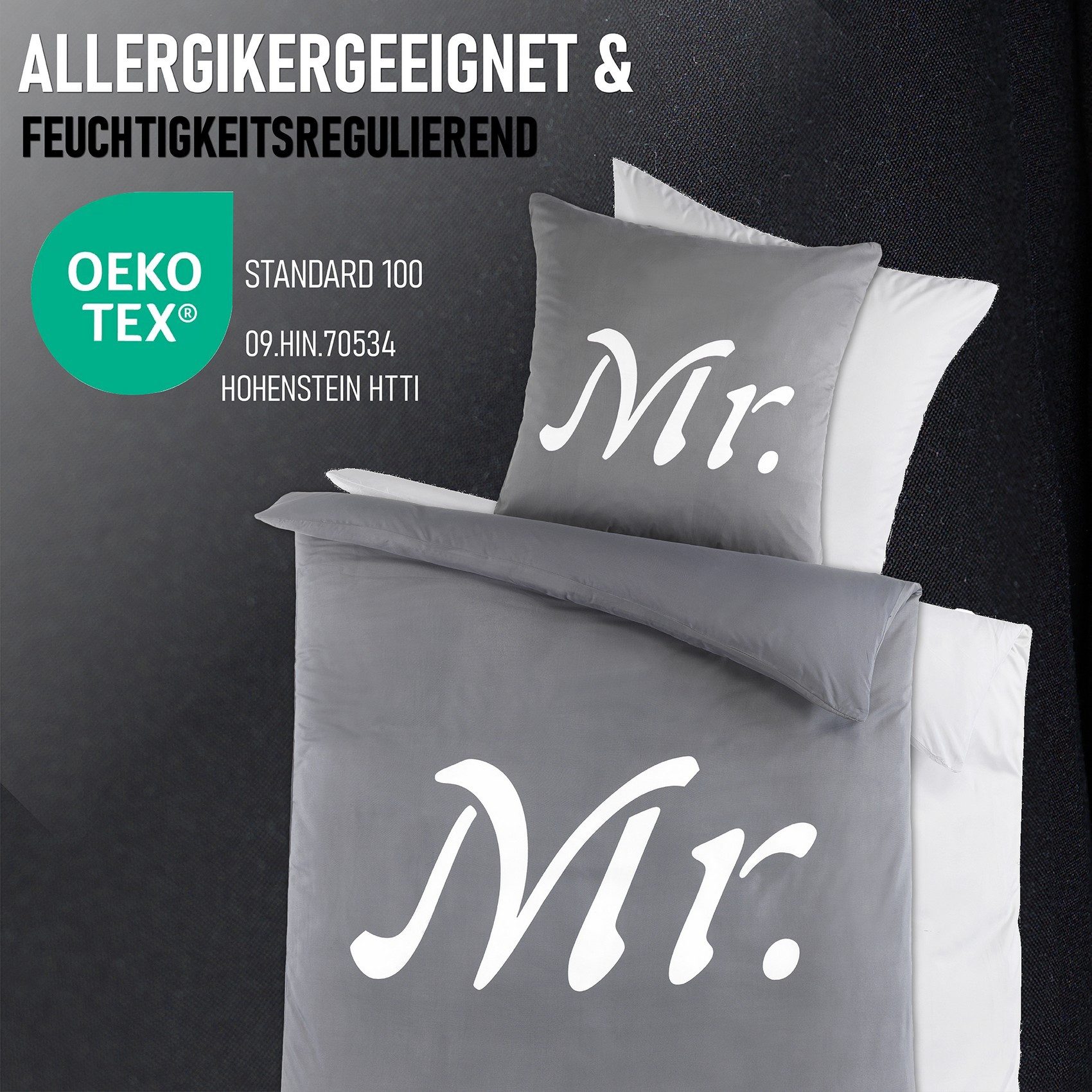 Kuscheli Partnerbettwäsche 2x 135x200 + 2x 80x80 cm atmungsaktiver Bettbezu günstig online kaufen