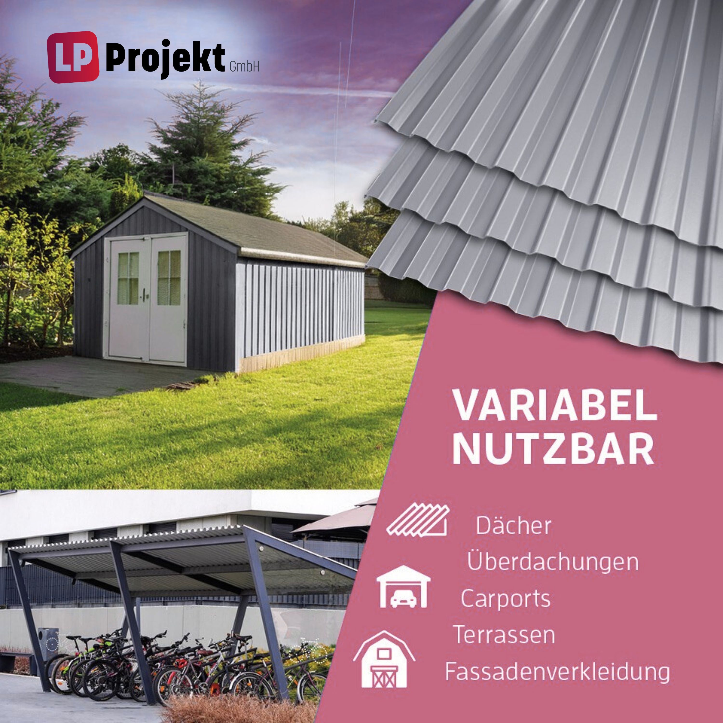 LP projekt Wellplatte Dach Kunststoff – Wetterfest & Langlebig für Überdachung, 1,2 mm, 1,05 m², (1-St., Einzelplatte oder 1er-/5er-/10er-Set), 90x117 cm Wellda – Bild 4 von 5