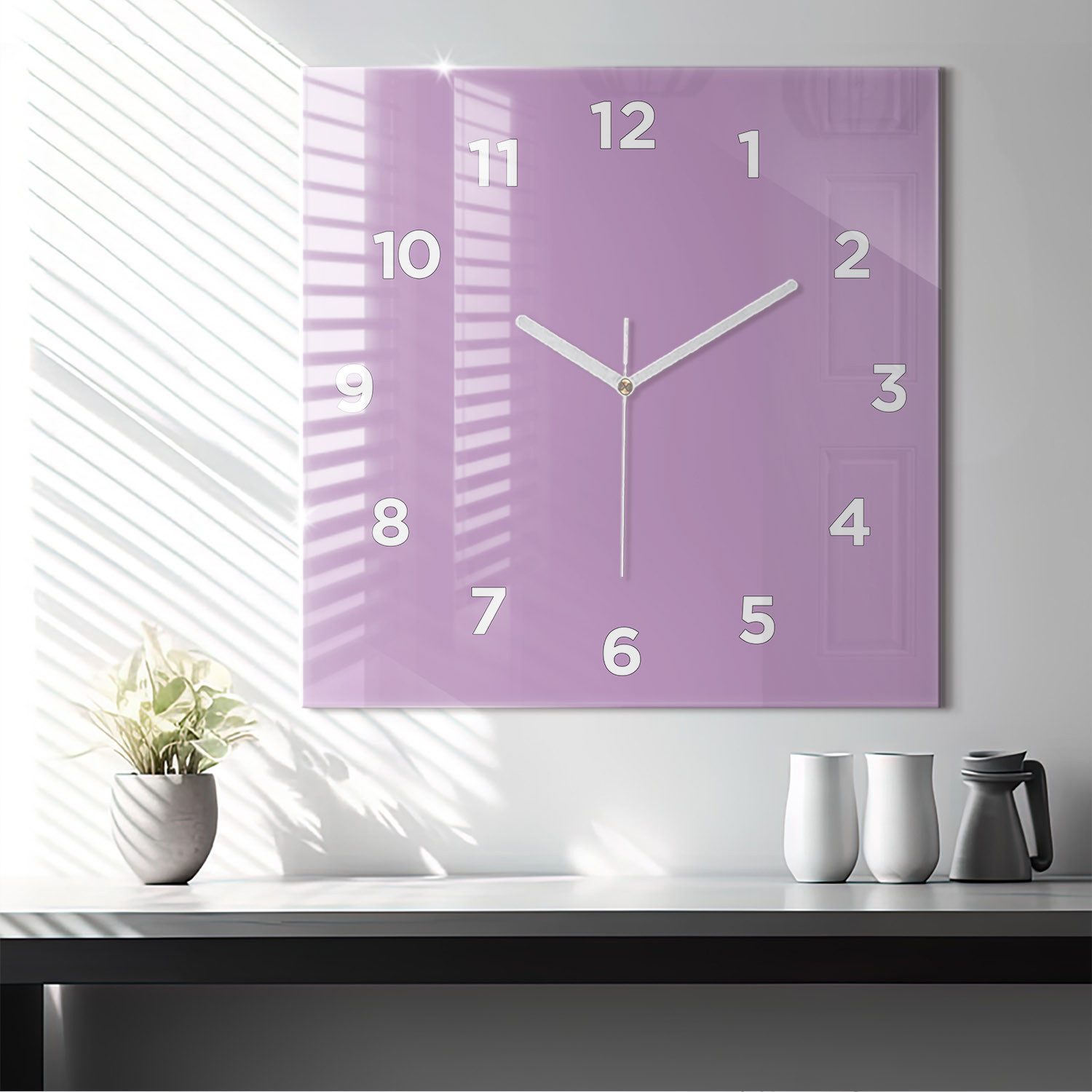 Tulup Wanduhr Glasuhr Quadratische Wanduhr 60x60 günstig online kaufen
