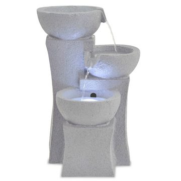 vidaXL Wasserfall Zimmerbrunnen mit LED-Beleuchtung Polyresin